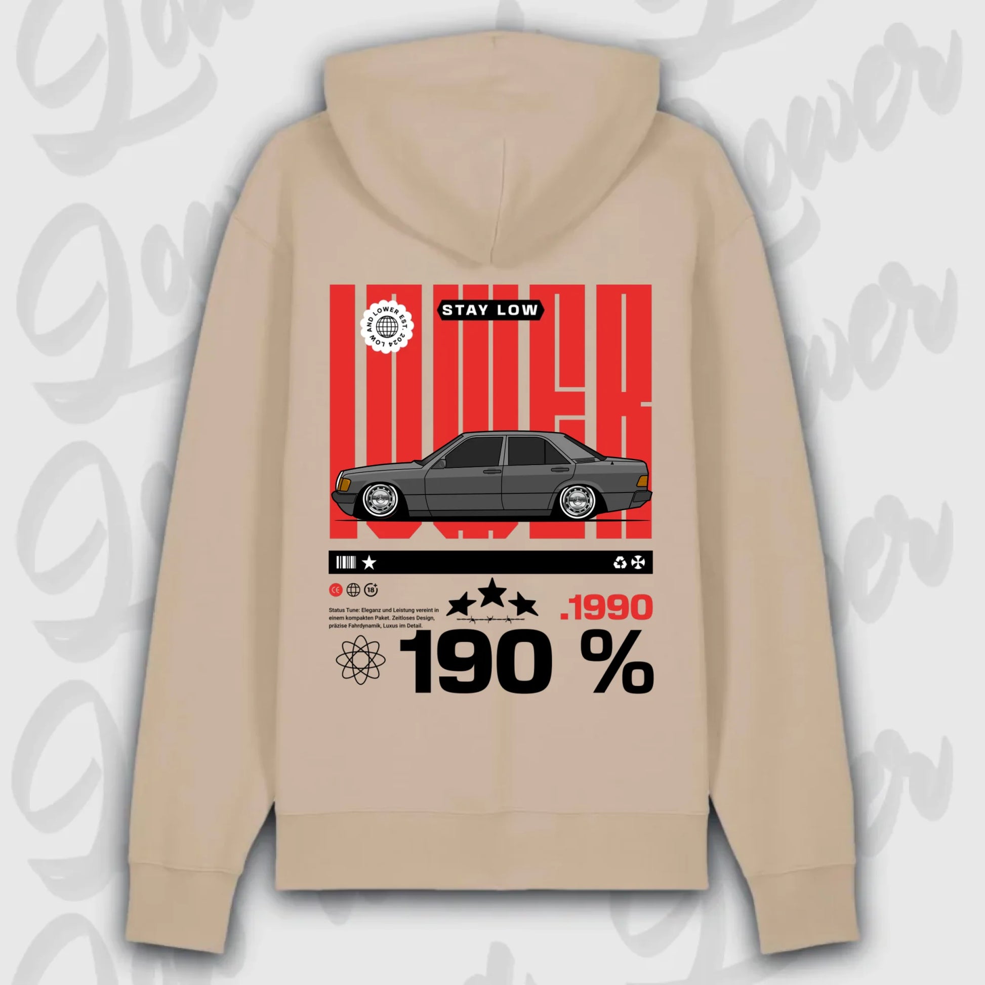 personalisierbarer hoodie 190 E mit eigenem design