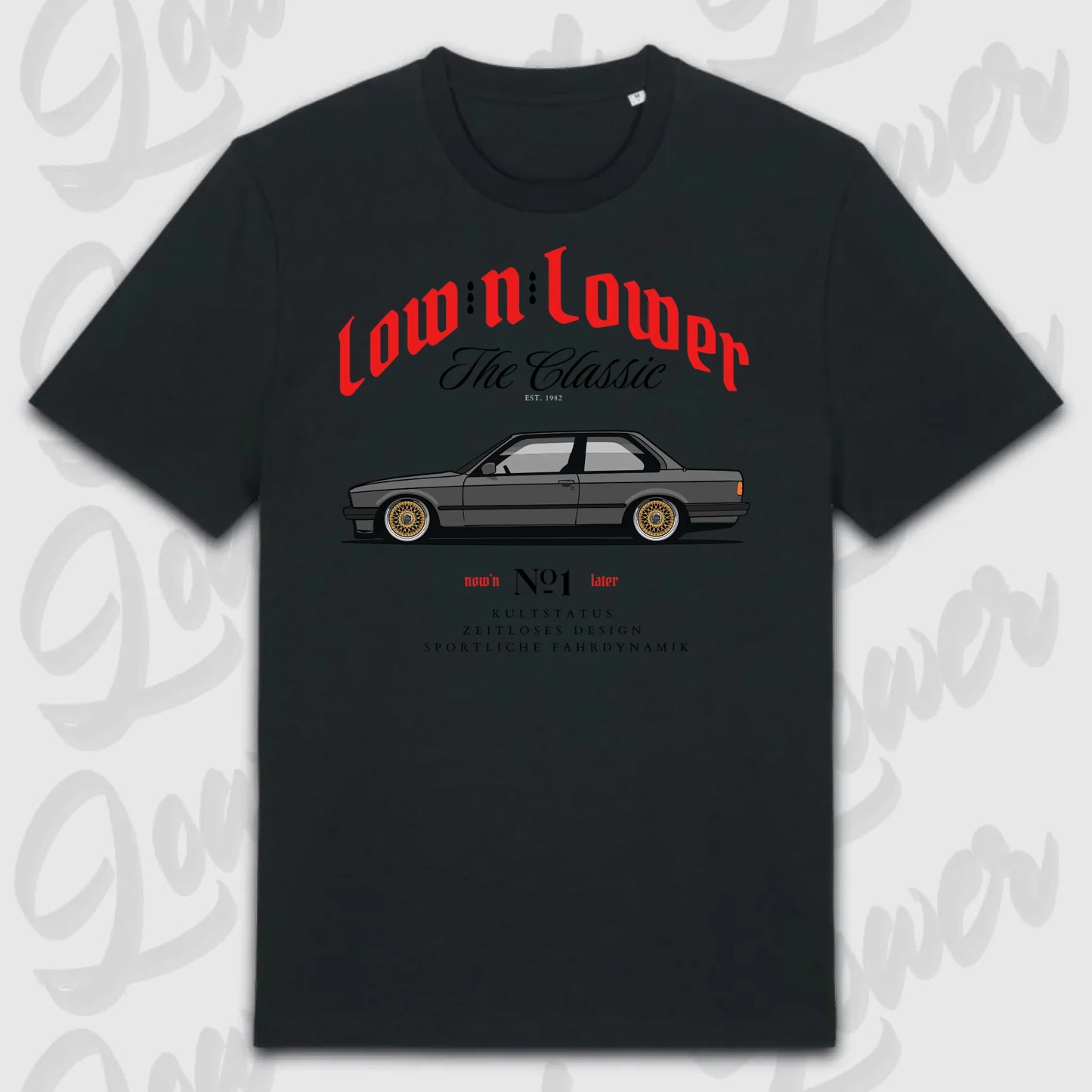 T-Shirt Tuning Cars, Personalisiert Schwarz, VW, BMW, Audi, Mercedes, Autos