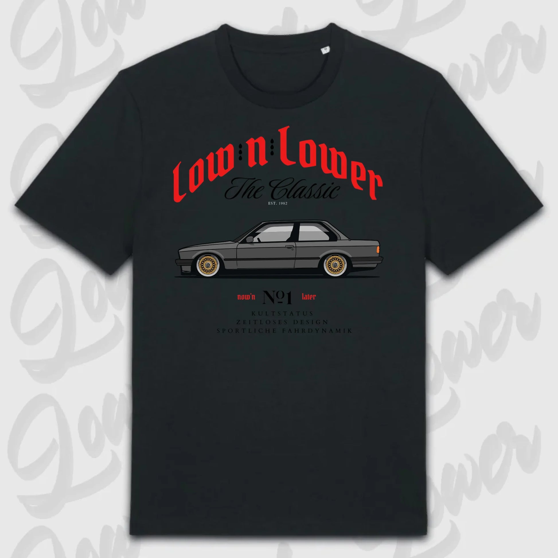 T-Shirt Tuning Cars, Personalisiert Schwarz, VW, BMW, Audi, Mercedes, Autos