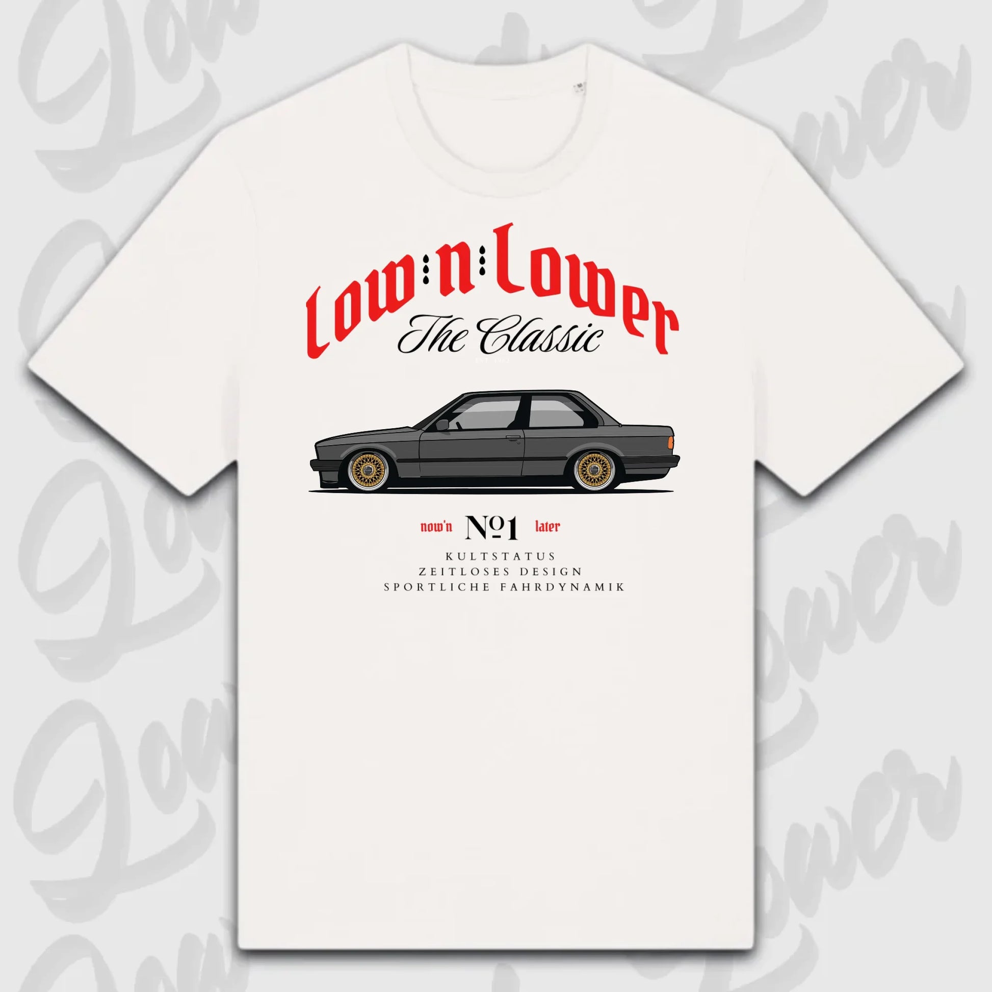 T-Shirt Tuning Cars, Personalisiert Weiß, VW, BMW, Audi, Mercedes, Autos