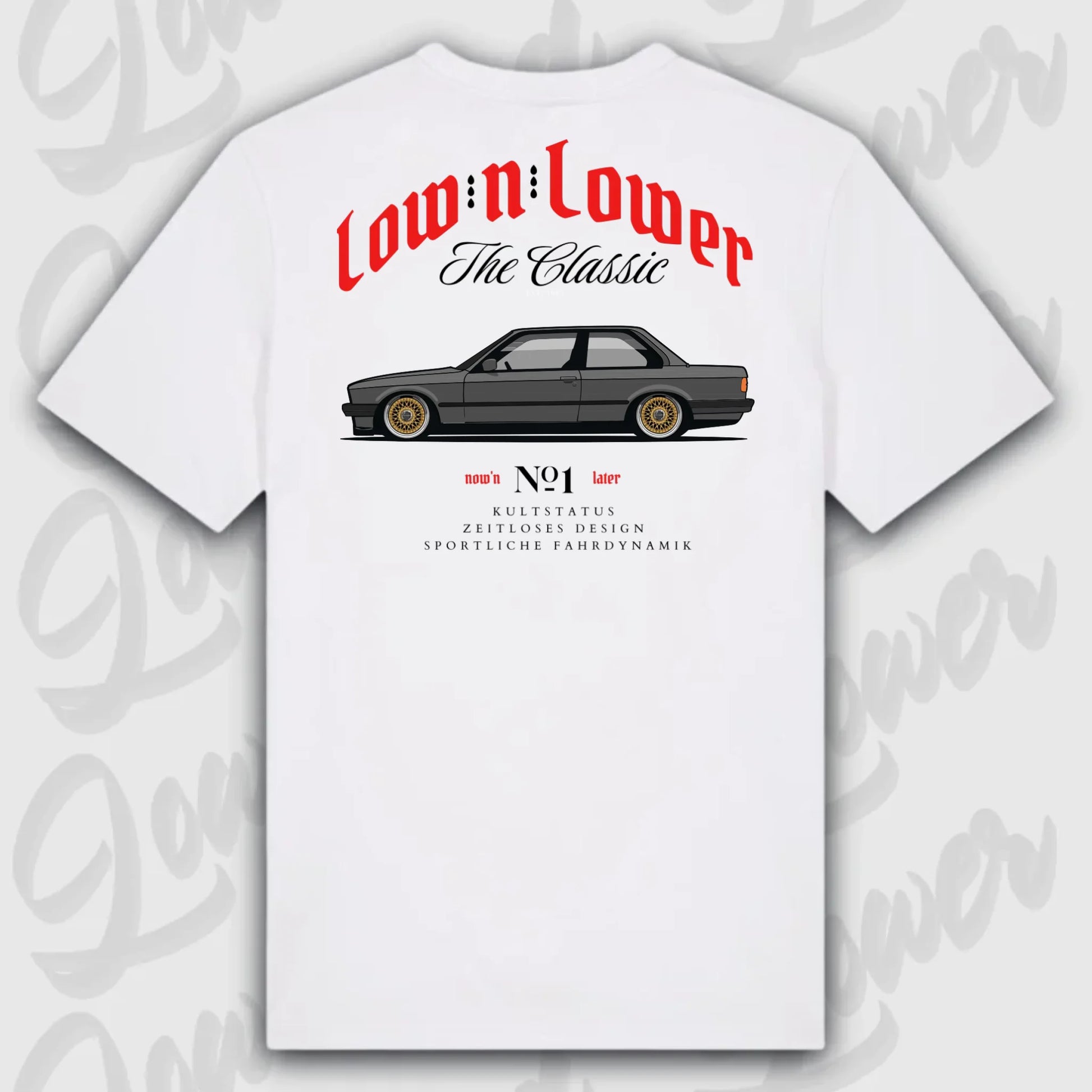 T-Shirt Tuning Cars, Personalisiert weiß Rückseite, VW, B