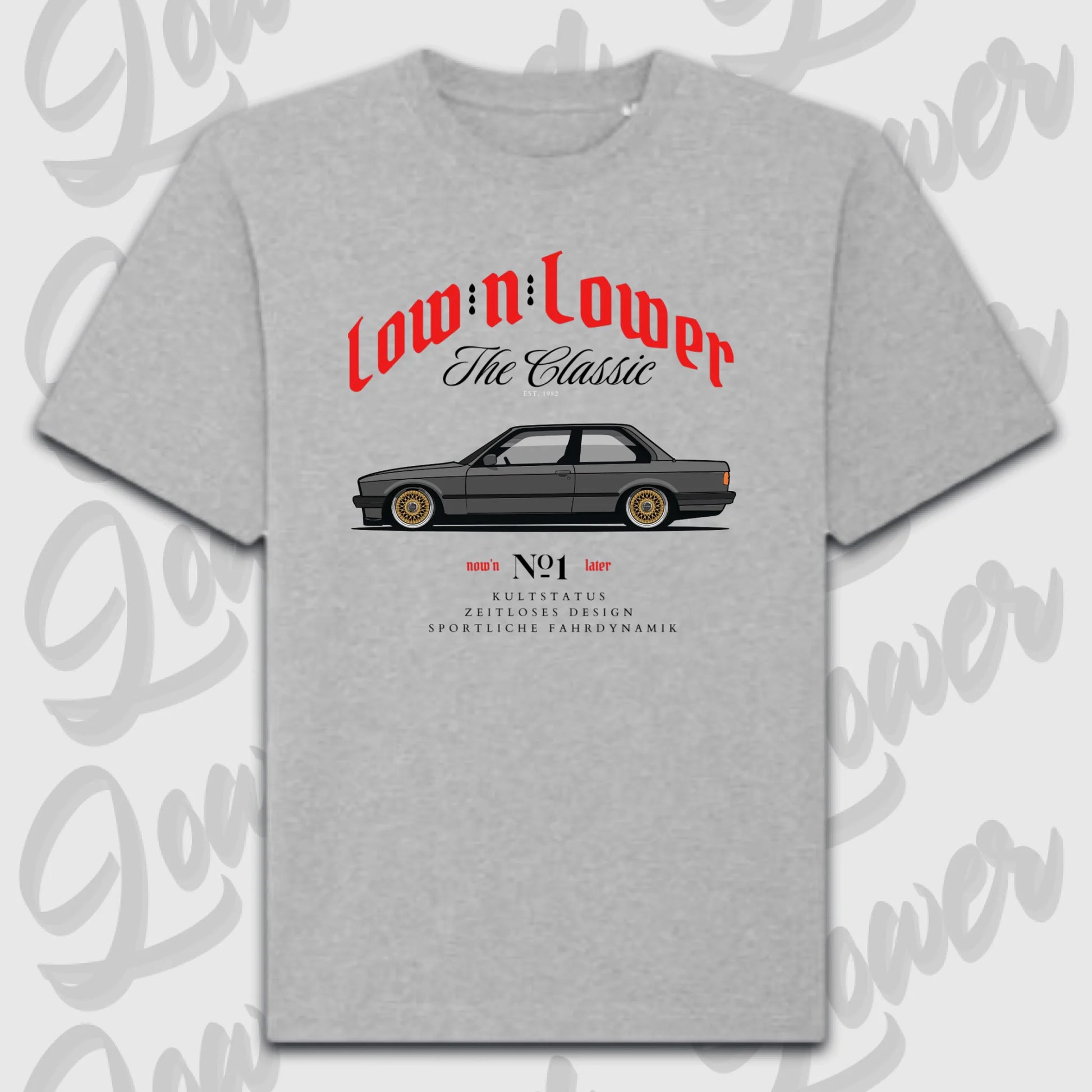 T-Shirt Personalisiert grau, VW, BMW, Mercedes, Audi