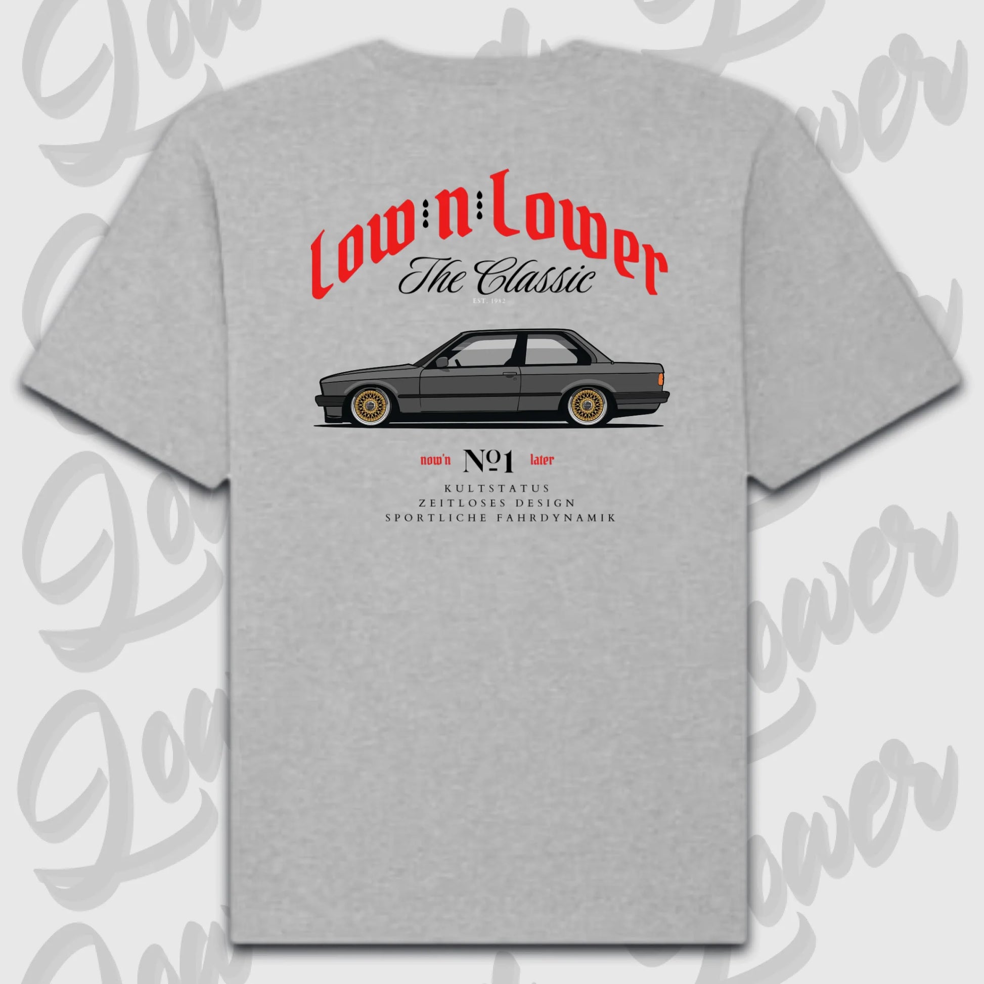 T-Shirt Personalisiert grau, VW, BMW, Mercedes, Audi