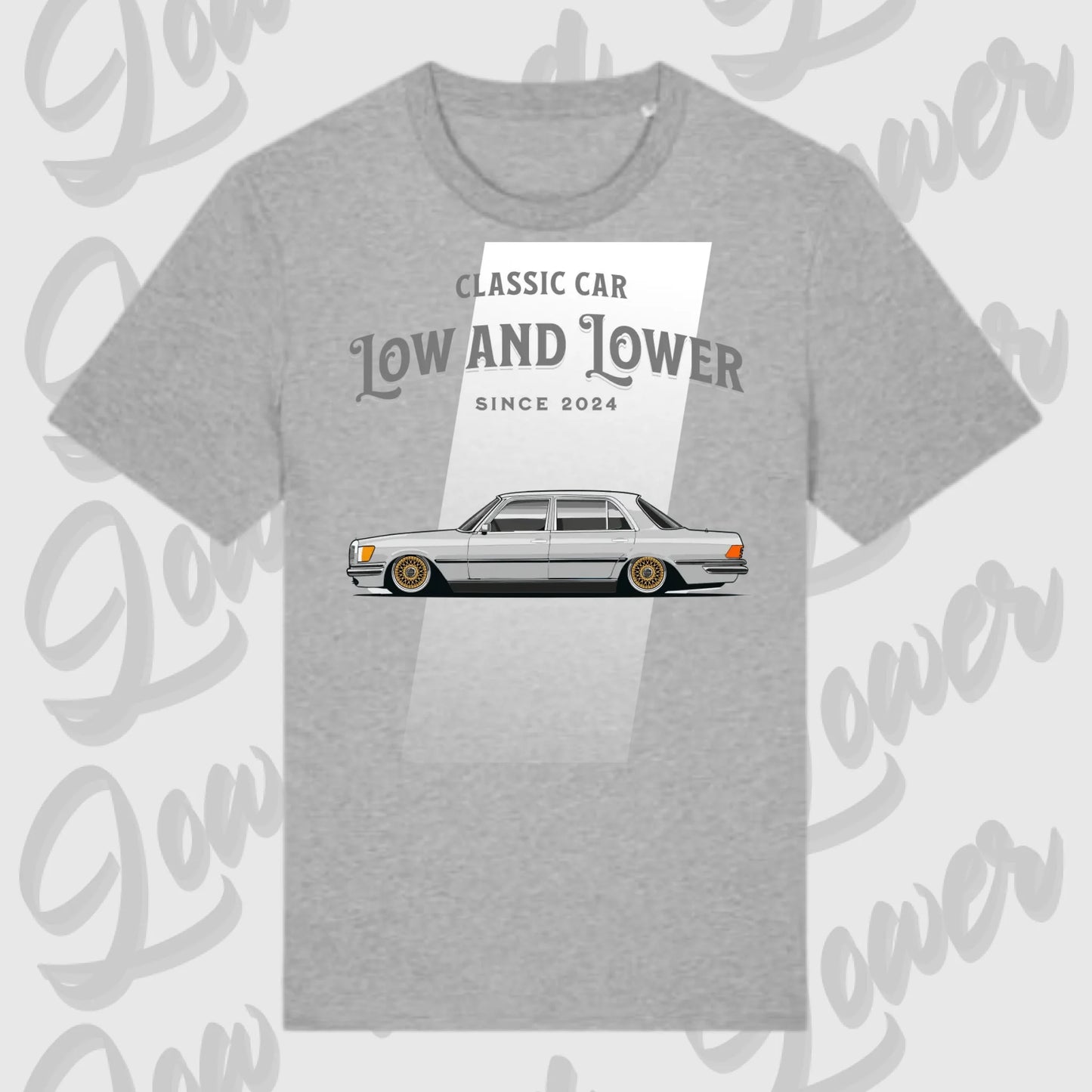 T-Shirt Tuning Cars, Personalisiert grau, VW, BMW, Audi, Mercedes, Autos