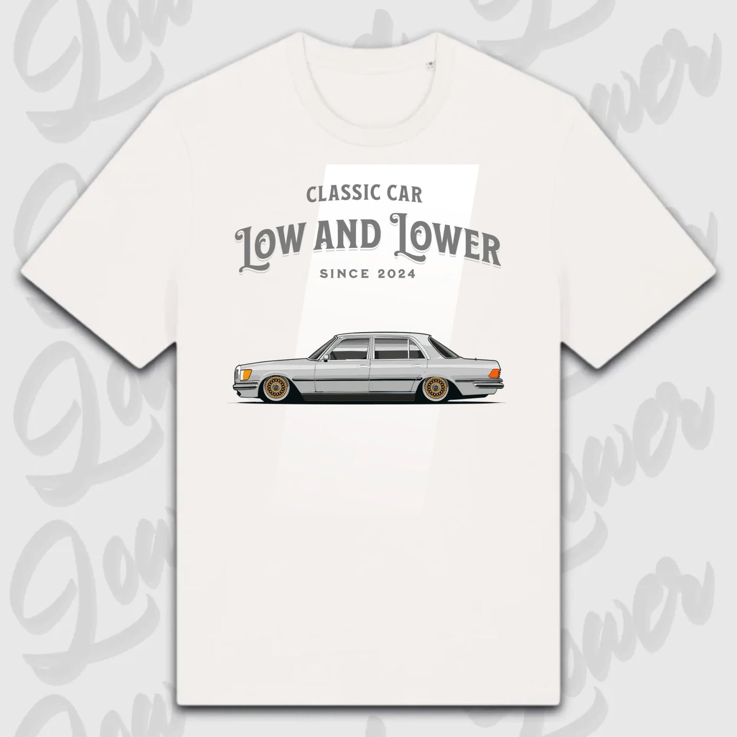 T-Shirt Tuning Cars, Personalisiert Weiß, VW, BMW, Audi, Mercedes, Autos