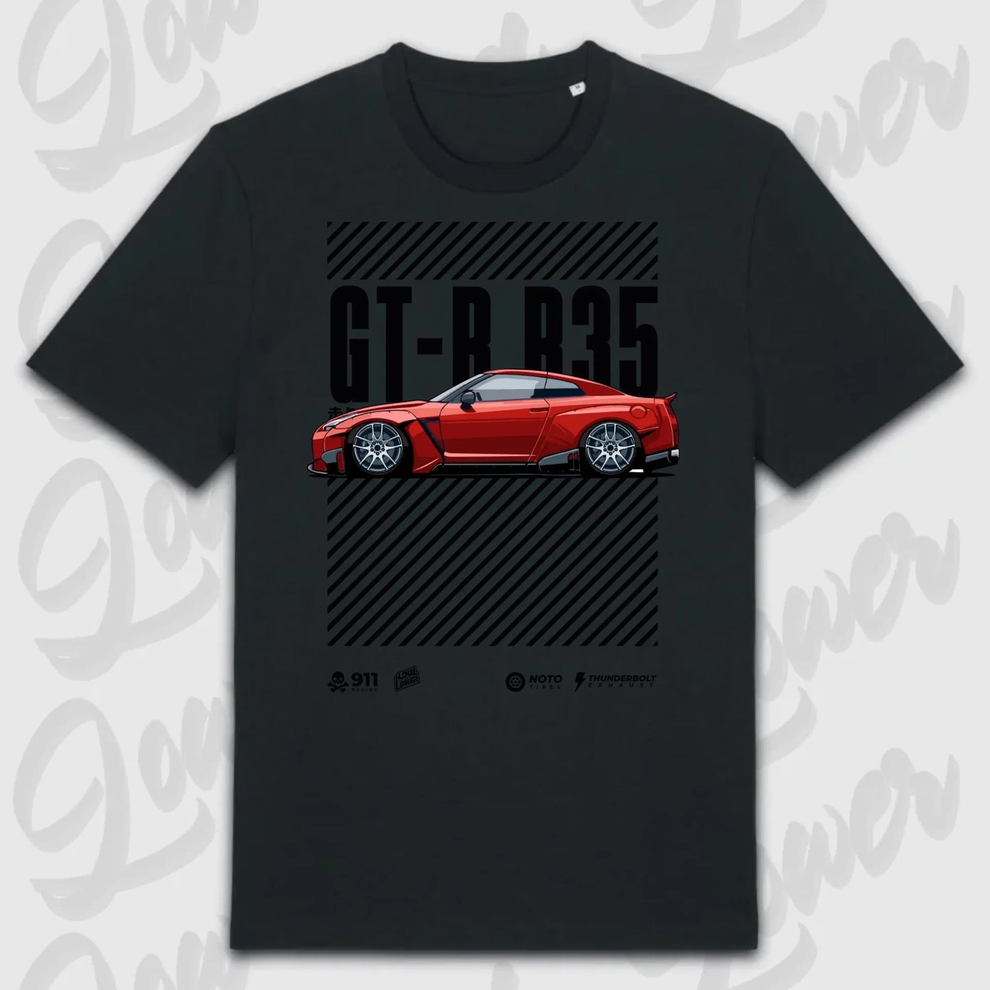 T-Shirt Tuning Cars, Personalisiert Schwarz, VW, BMW, Audi, Mercedes, Autos