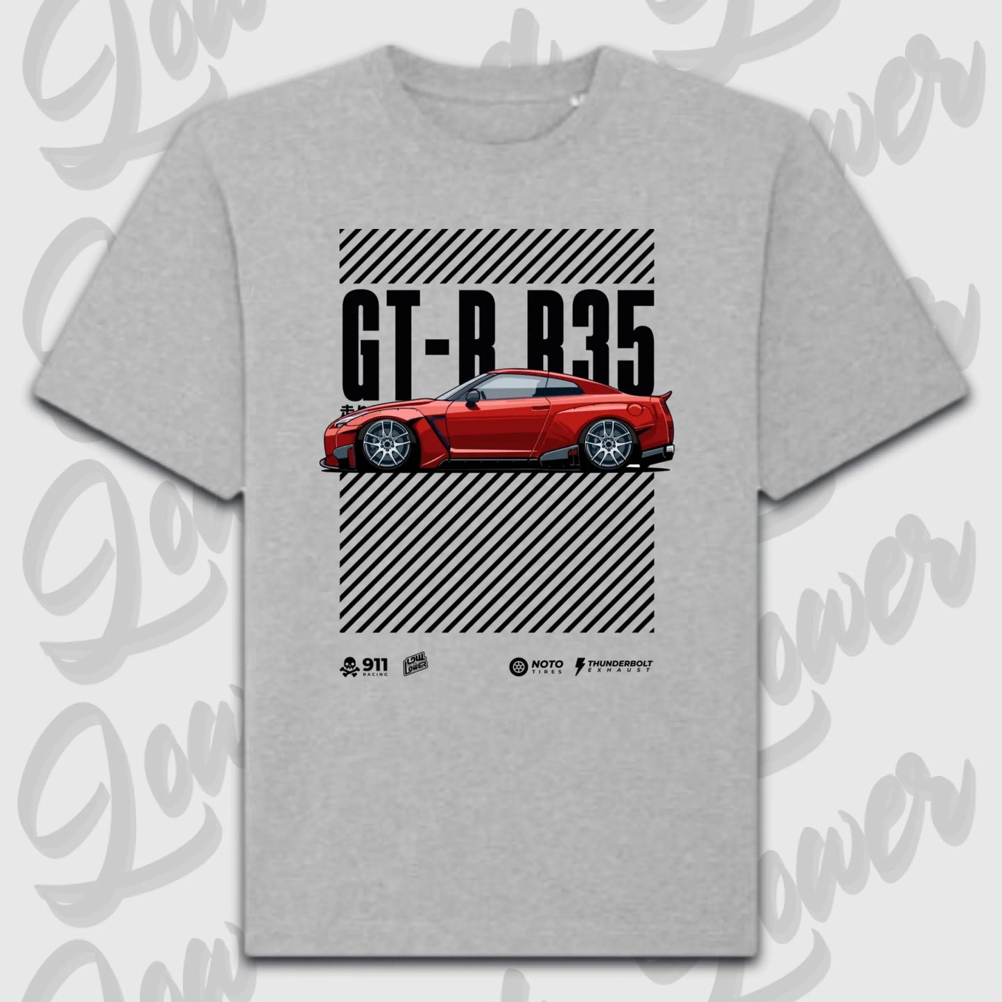 T-Shirt Personalisiert grau, VW, BMW, Mercedes, Audi