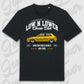 Schwarzes Standard T-Shirt A3 S3 mit personalisiertem Auto-Motiv