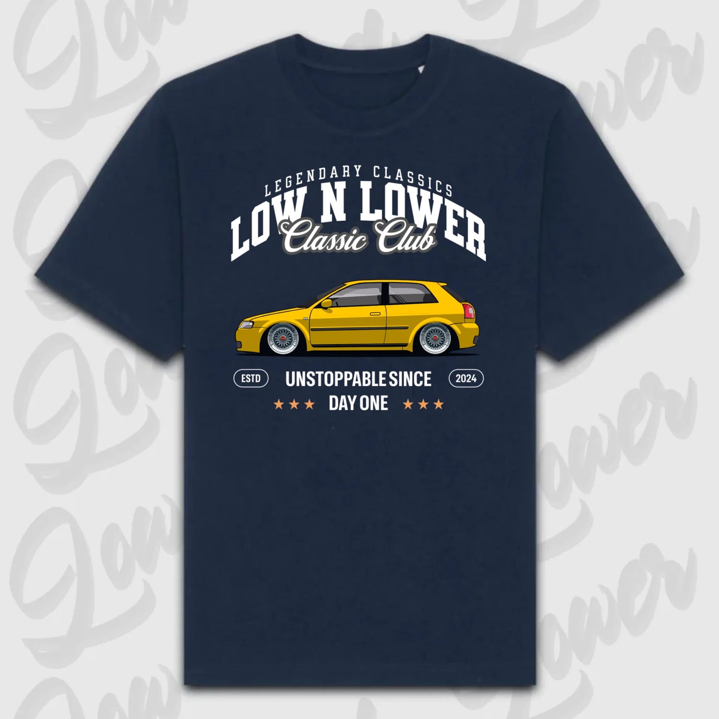 T-Shirt Personalisiert blau, VW, BMW, Mercedes, Audi