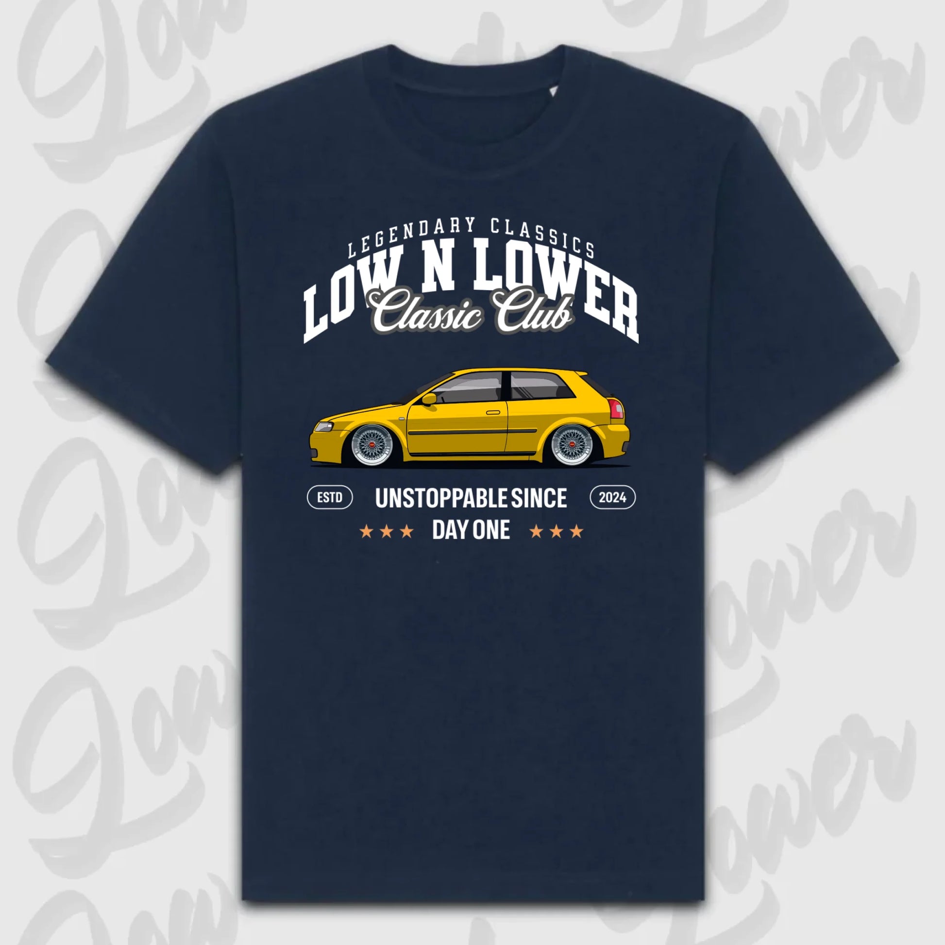 T-Shirt Personalisiert blau, VW, BMW, Mercedes, Audi