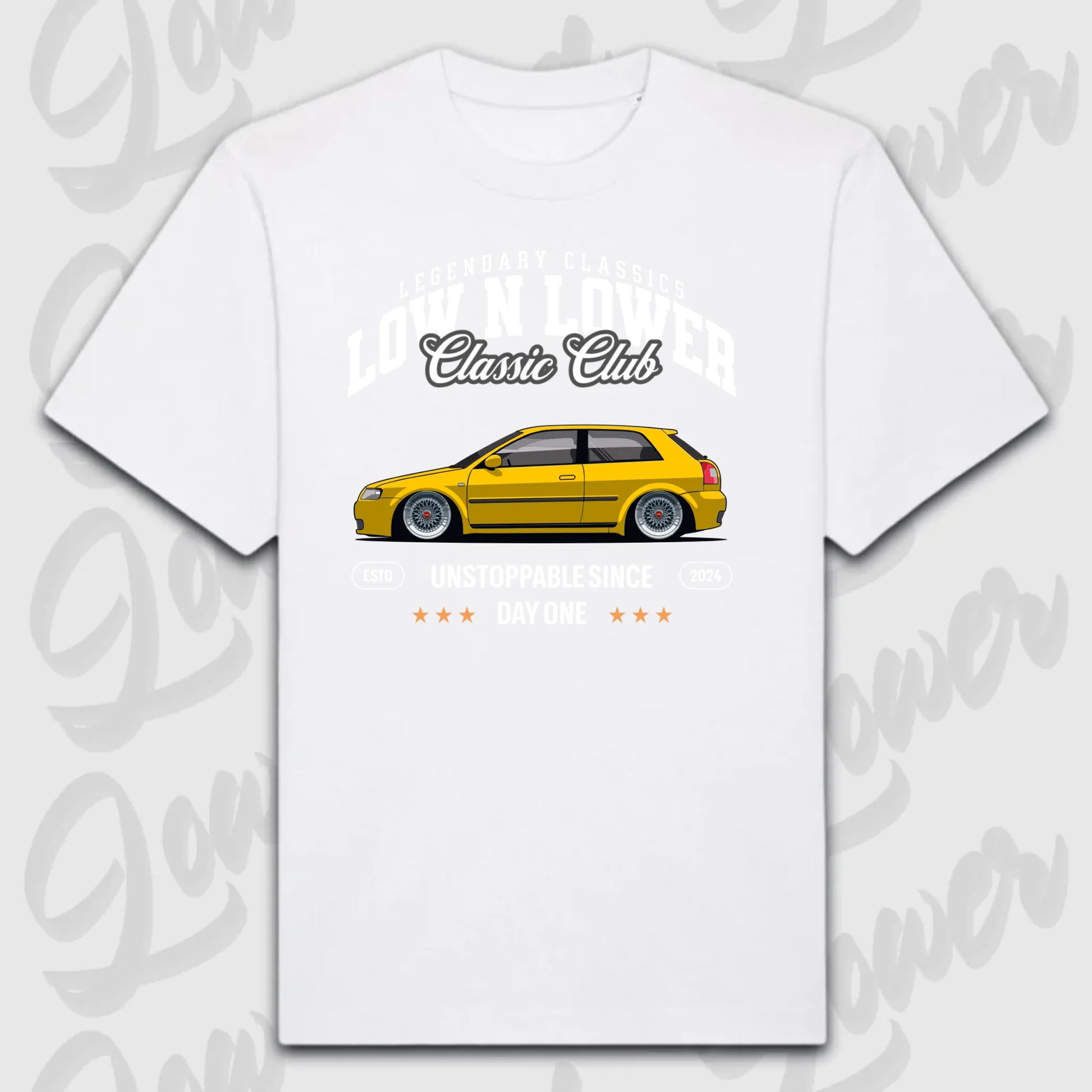 T-Shirt Personalisiert weiß, VW, BMW, Mercedes, Audi