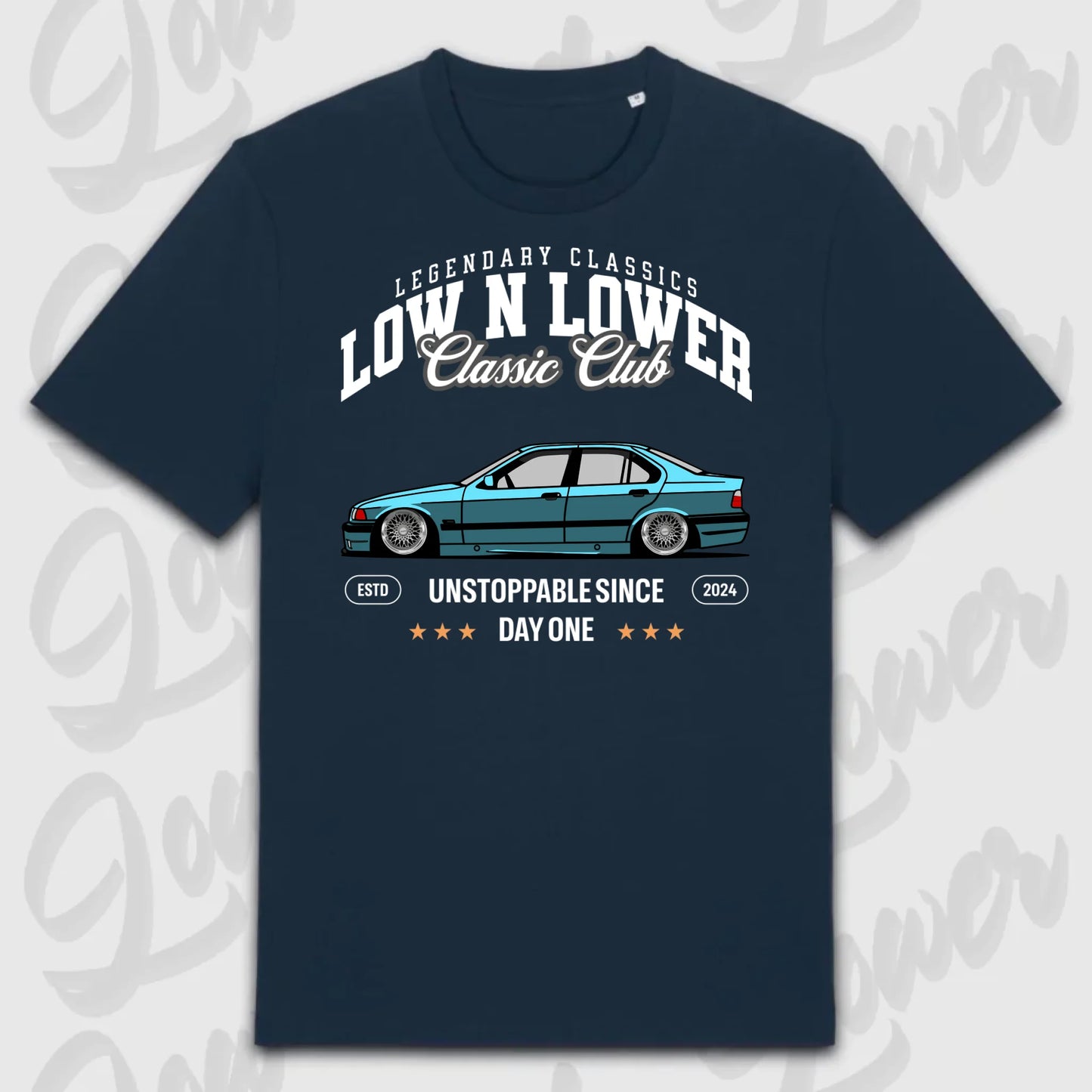 T-Shirt Tuning Cars, Personalisiert Blau, VW, BMW, Audi, Mercedes, Autos