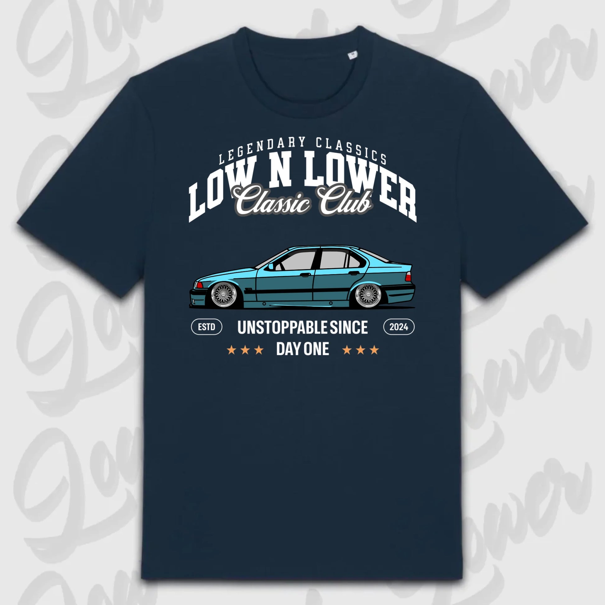 T-Shirt Tuning Cars, Personalisiert Blau, VW, BMW, Audi, Mercedes, Autos