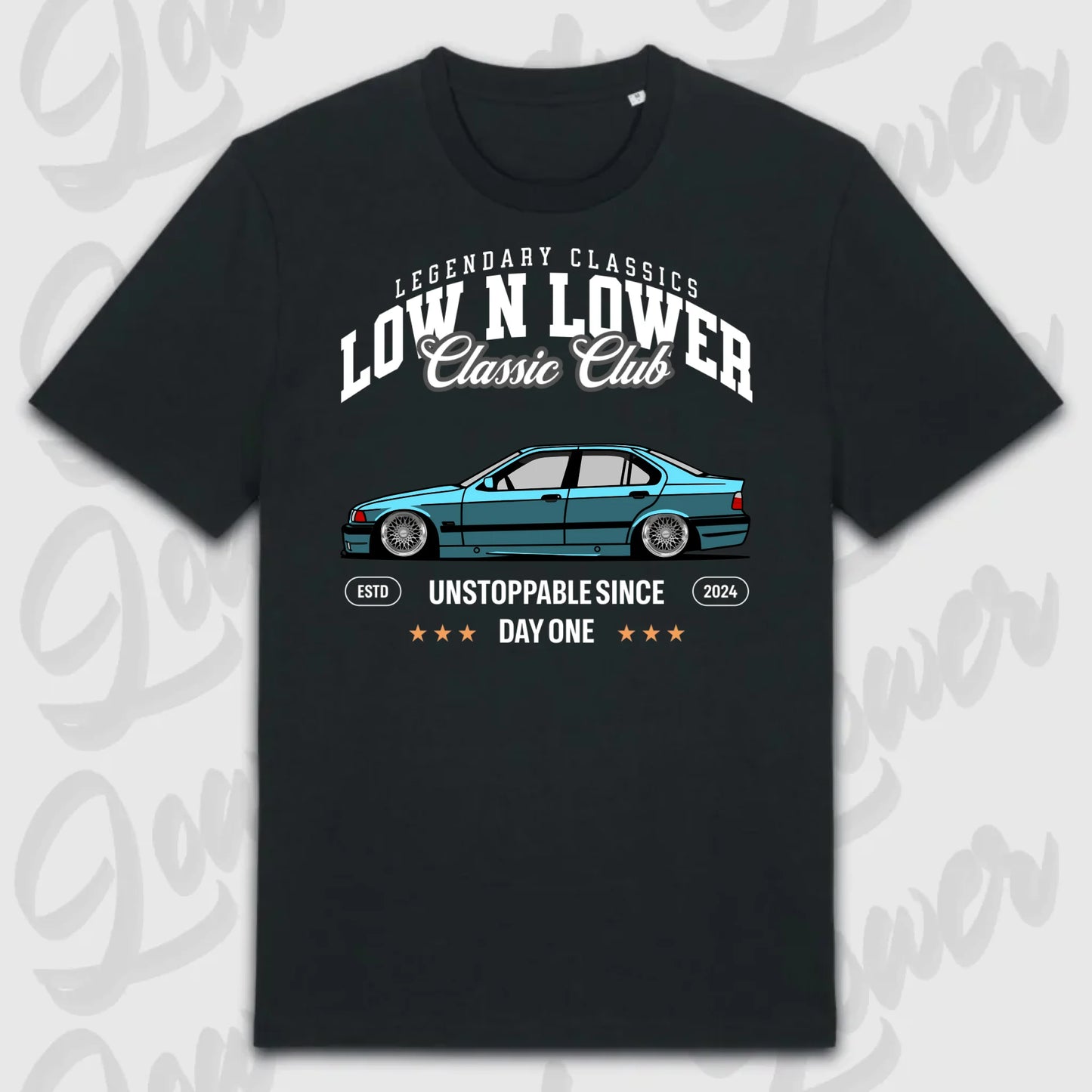 T-Shirt Tuning Cars, Personalisiert Schwarz, VW, BMW, Audi, Mercedes, Autos