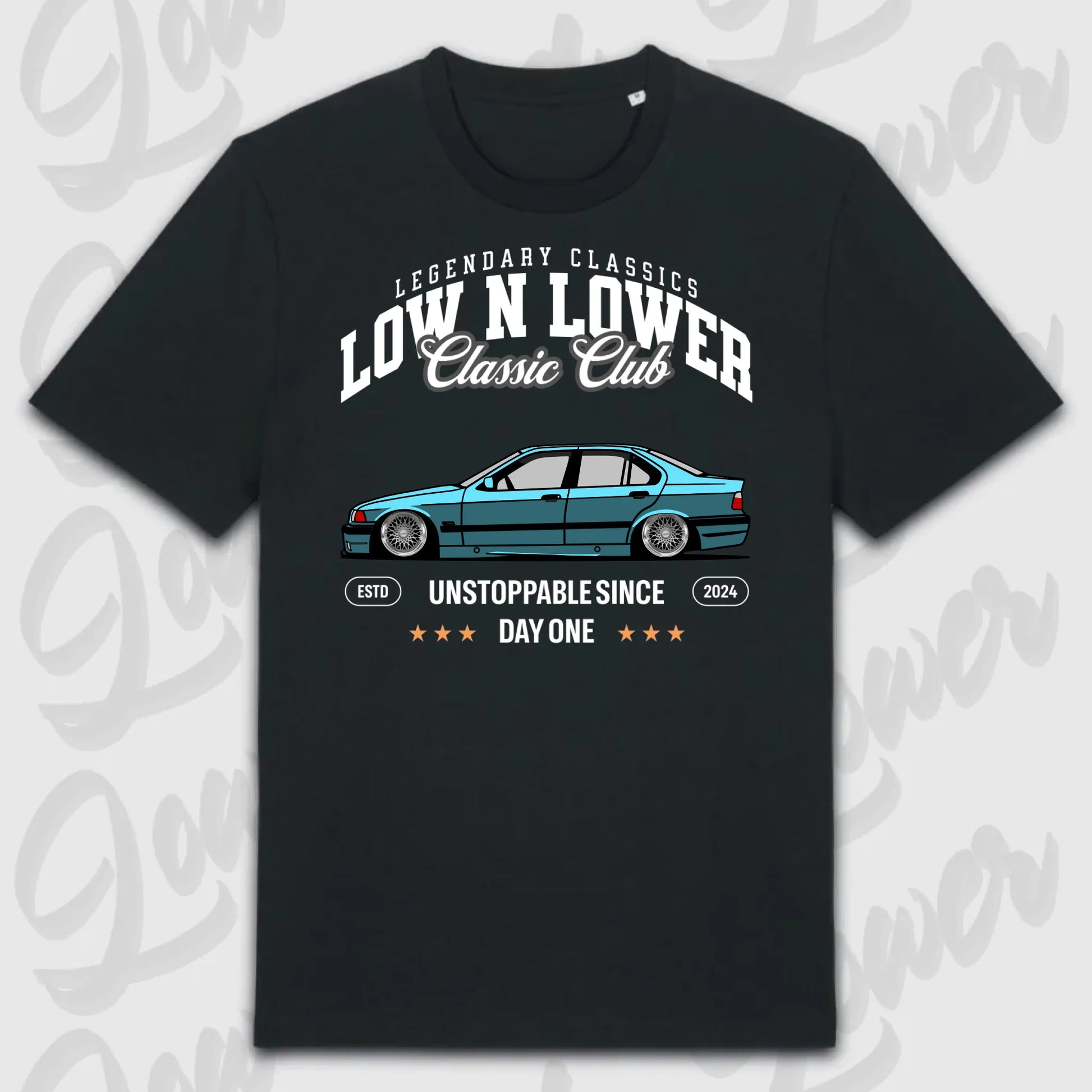 T-Shirt Tuning Cars, Personalisiert Schwarz, VW, BMW, Audi, Mercedes, Autos