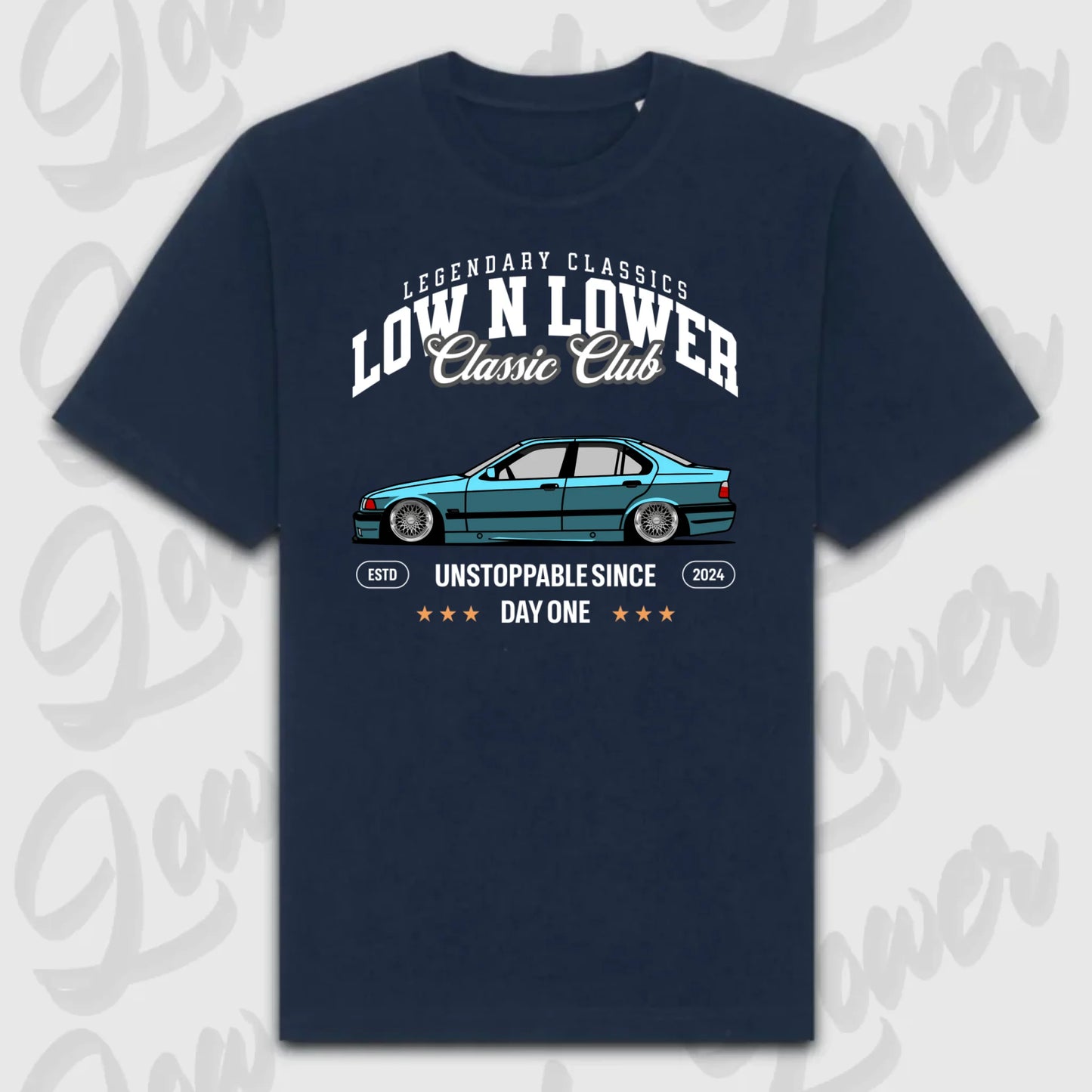 T-Shirt Personalisiert blau, VW, BMW, Mercedes, Audi