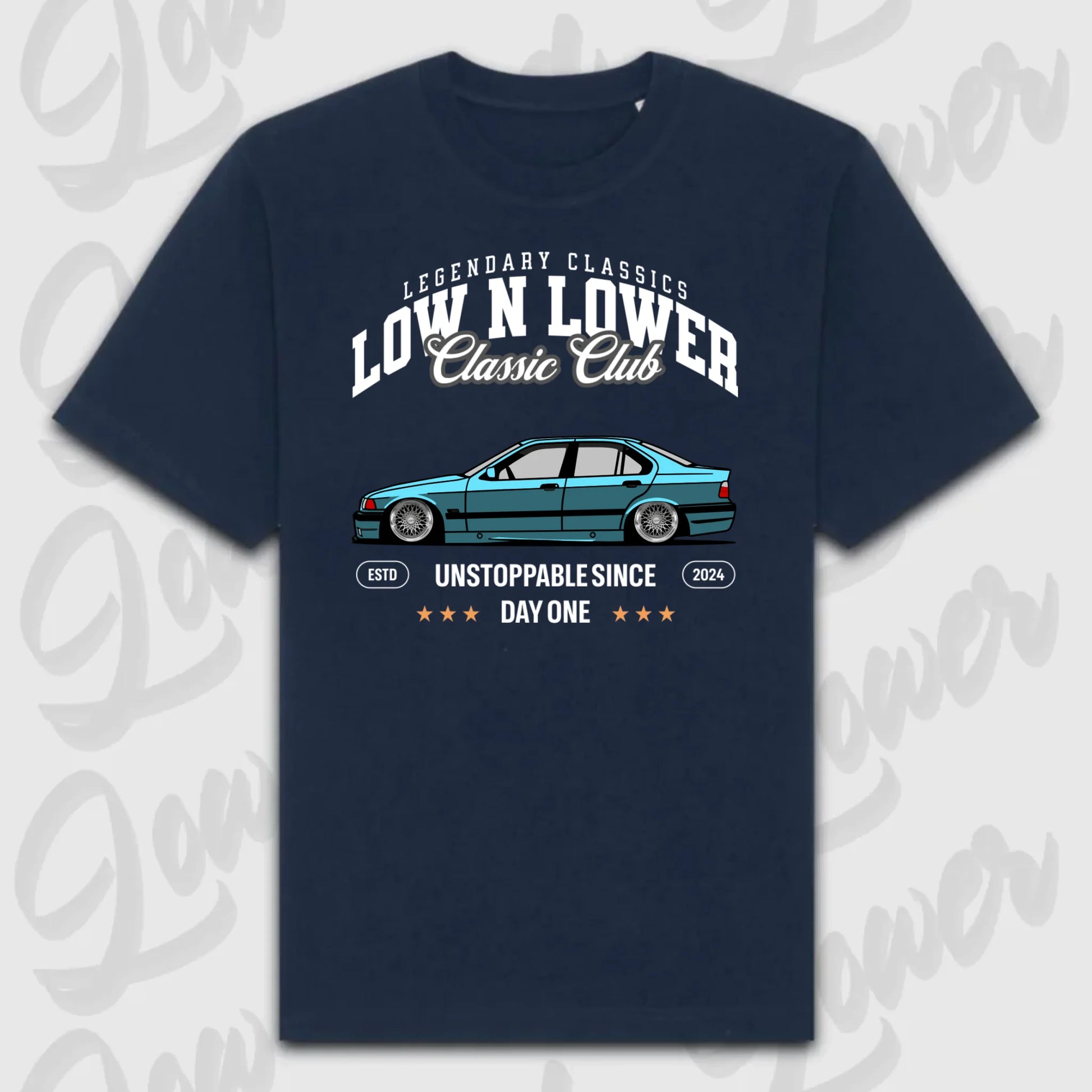 T-Shirt Personalisiert blau, VW, BMW, Mercedes, Audi