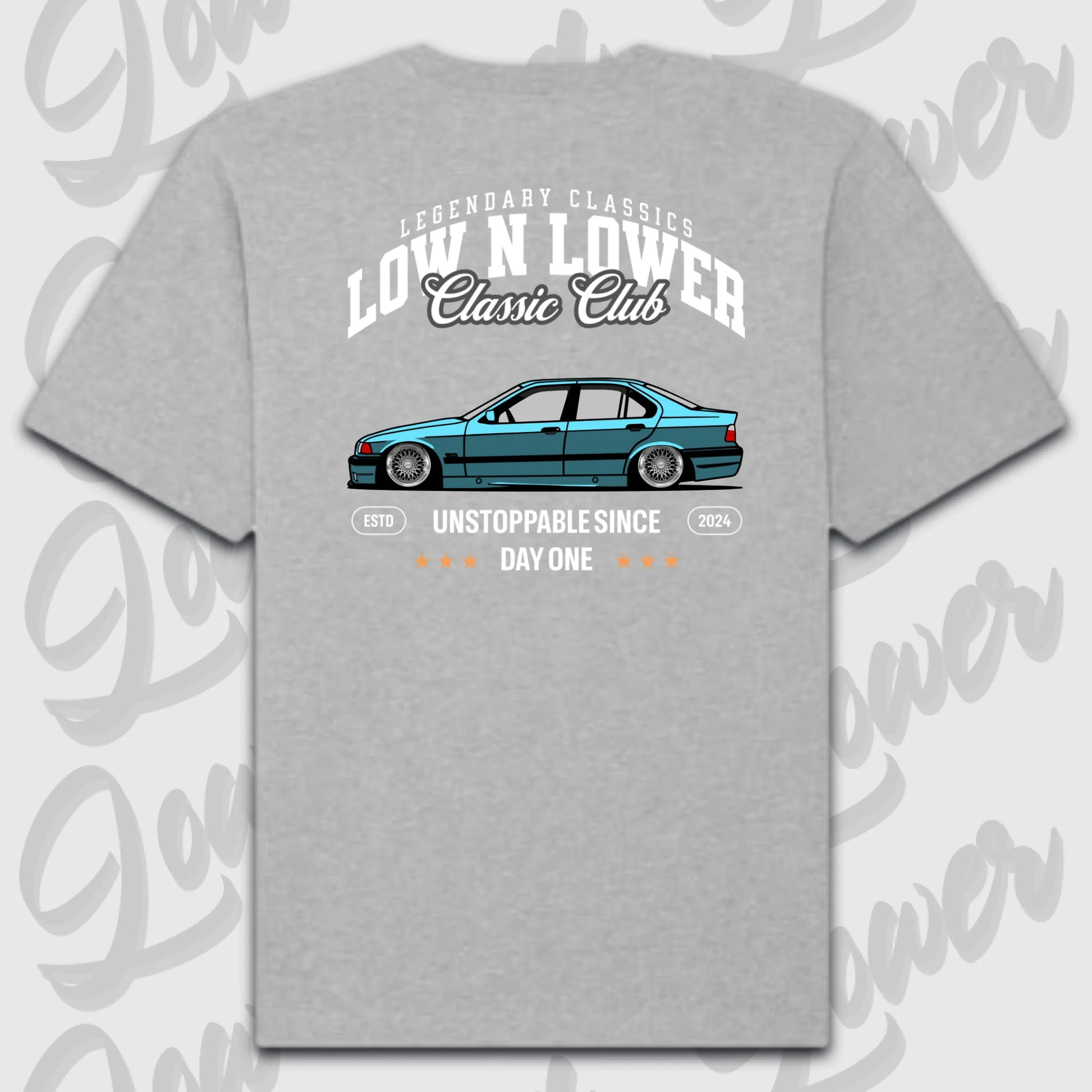 T-Shirt Personalisiert grau, VW, BMW, Mercedes, Audi