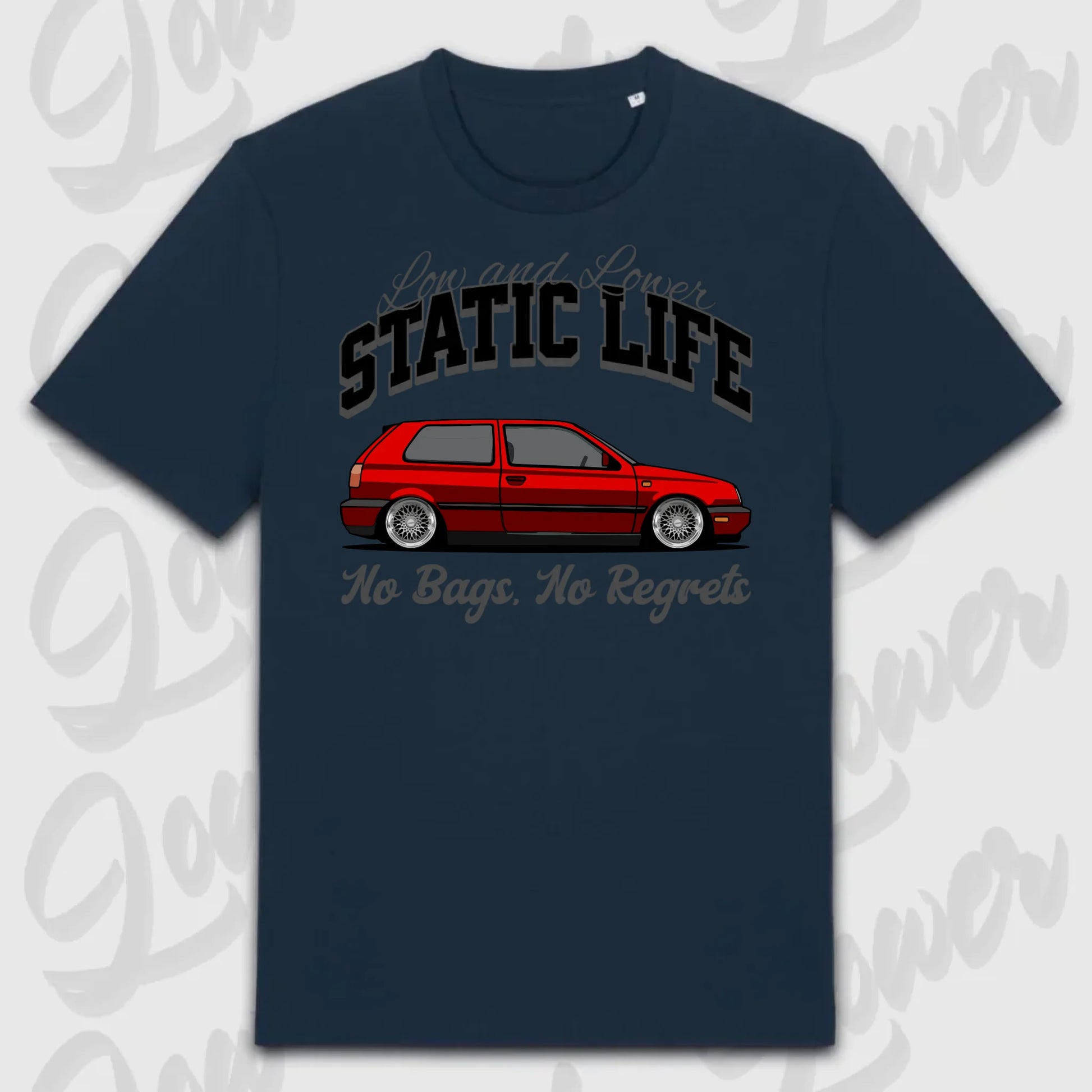 T-Shirt Tuning Cars, Personalisiert Blau, VW, BMW, Audi, Mercedes, Autos