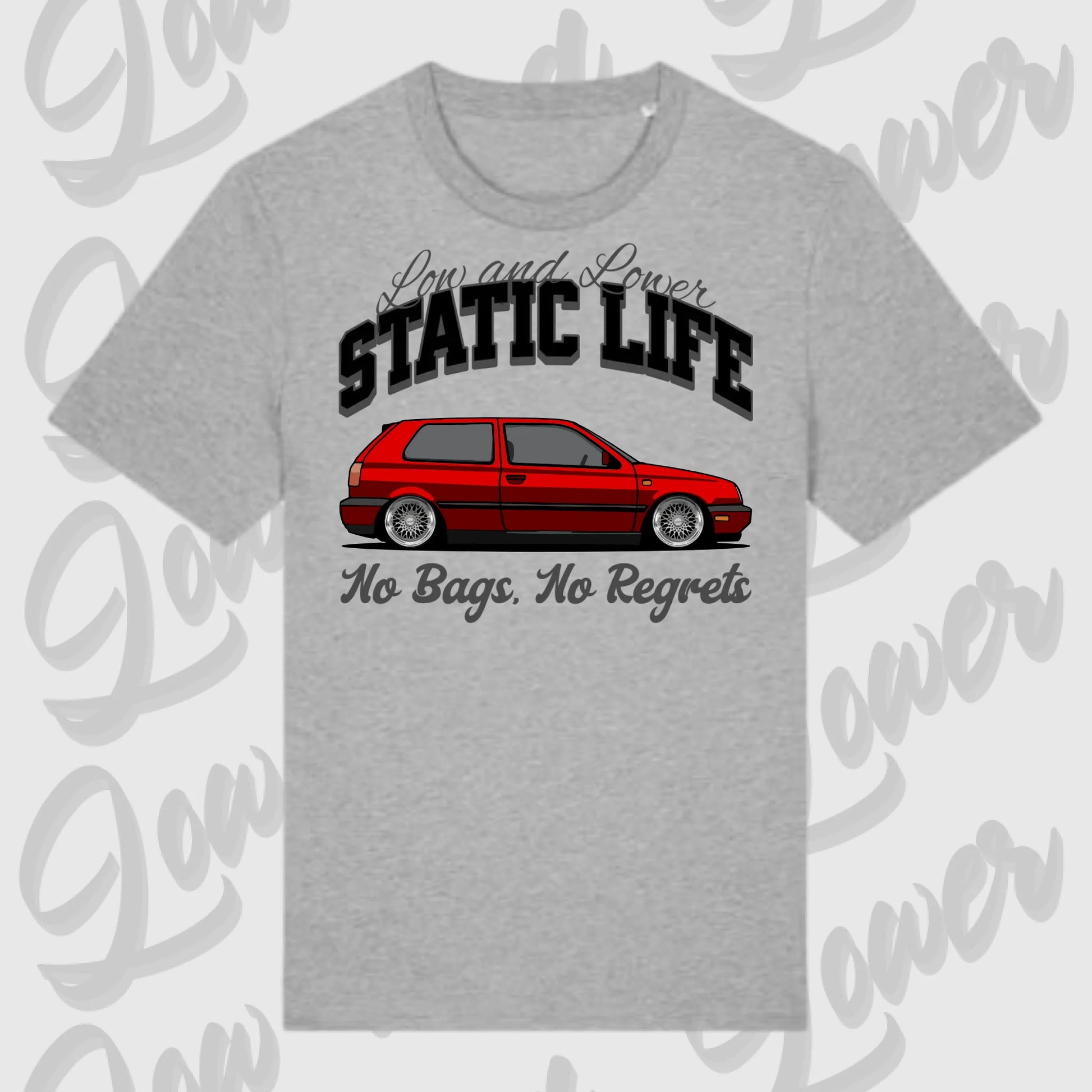 T-Shirt Tuning Cars, Personalisiert grau, VW, BMW, Audi, Mercedes, Autos