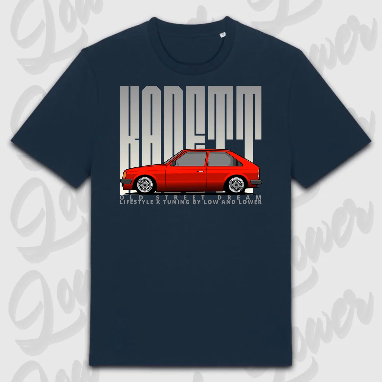 T-Shirt Tuning Cars, Personalisiert Blau, VW, BMW, Audi, Mercedes, Autos