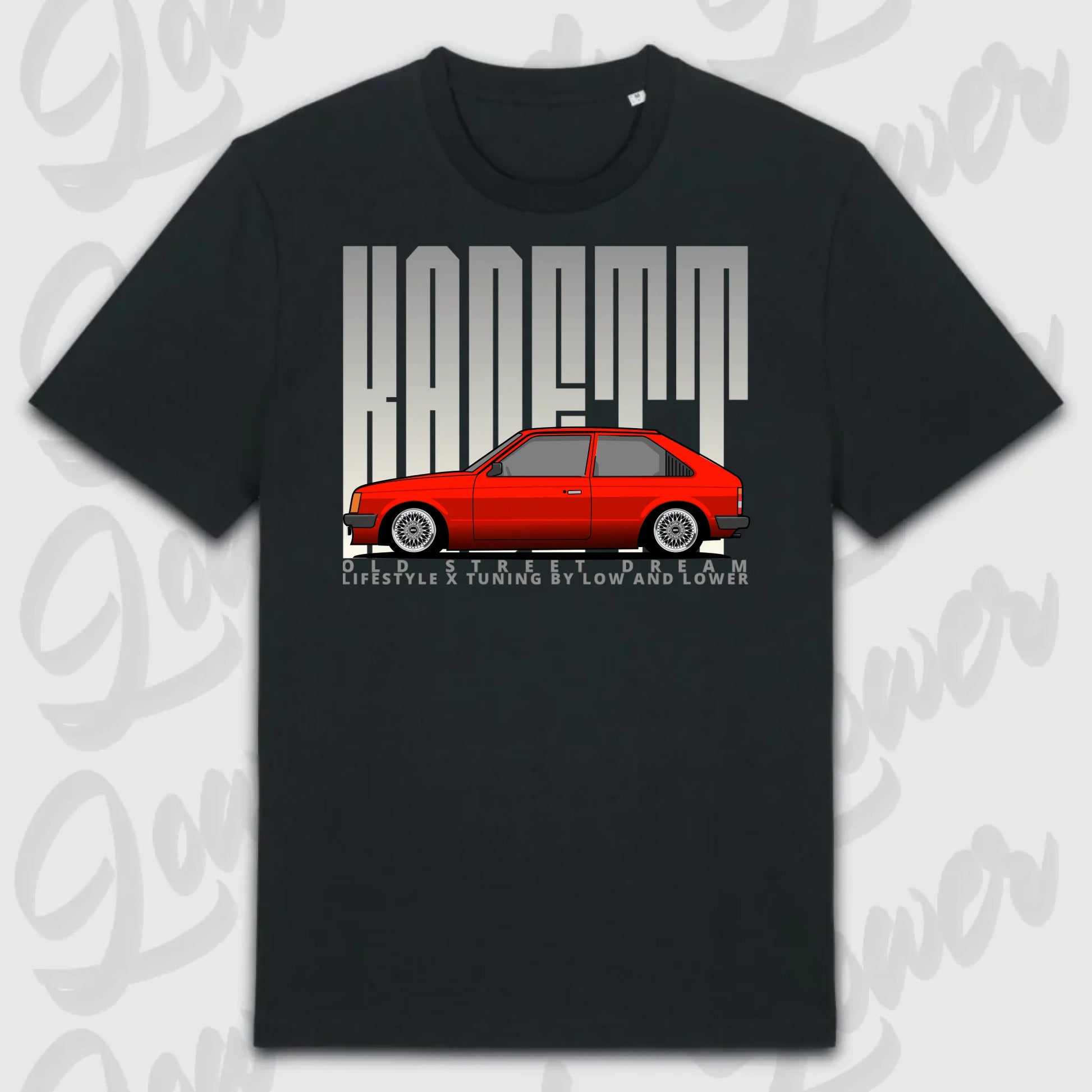 T-Shirt Tuning Cars, Personalisiert Schwarz, VW, BMW, Audi, Mercedes, Autos