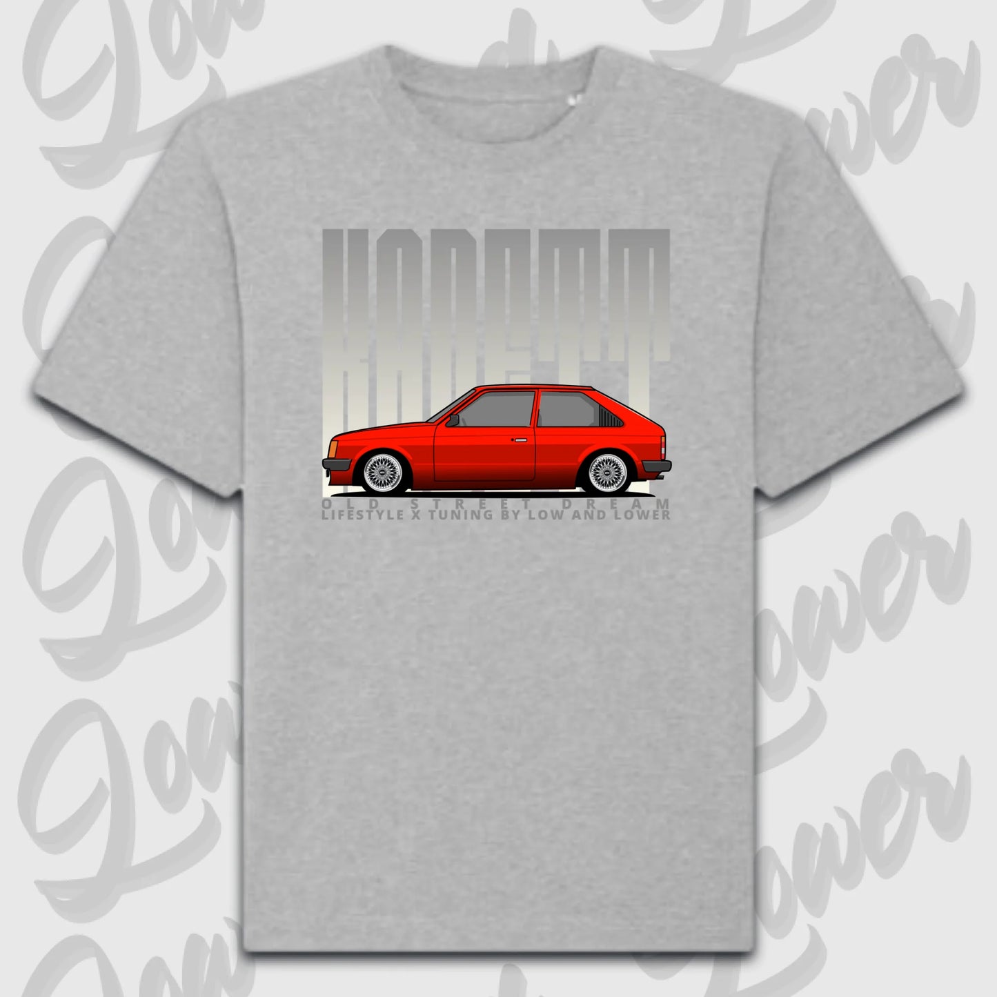 T-Shirt Personalisiert grau, VW, BMW, Mercedes, Audi