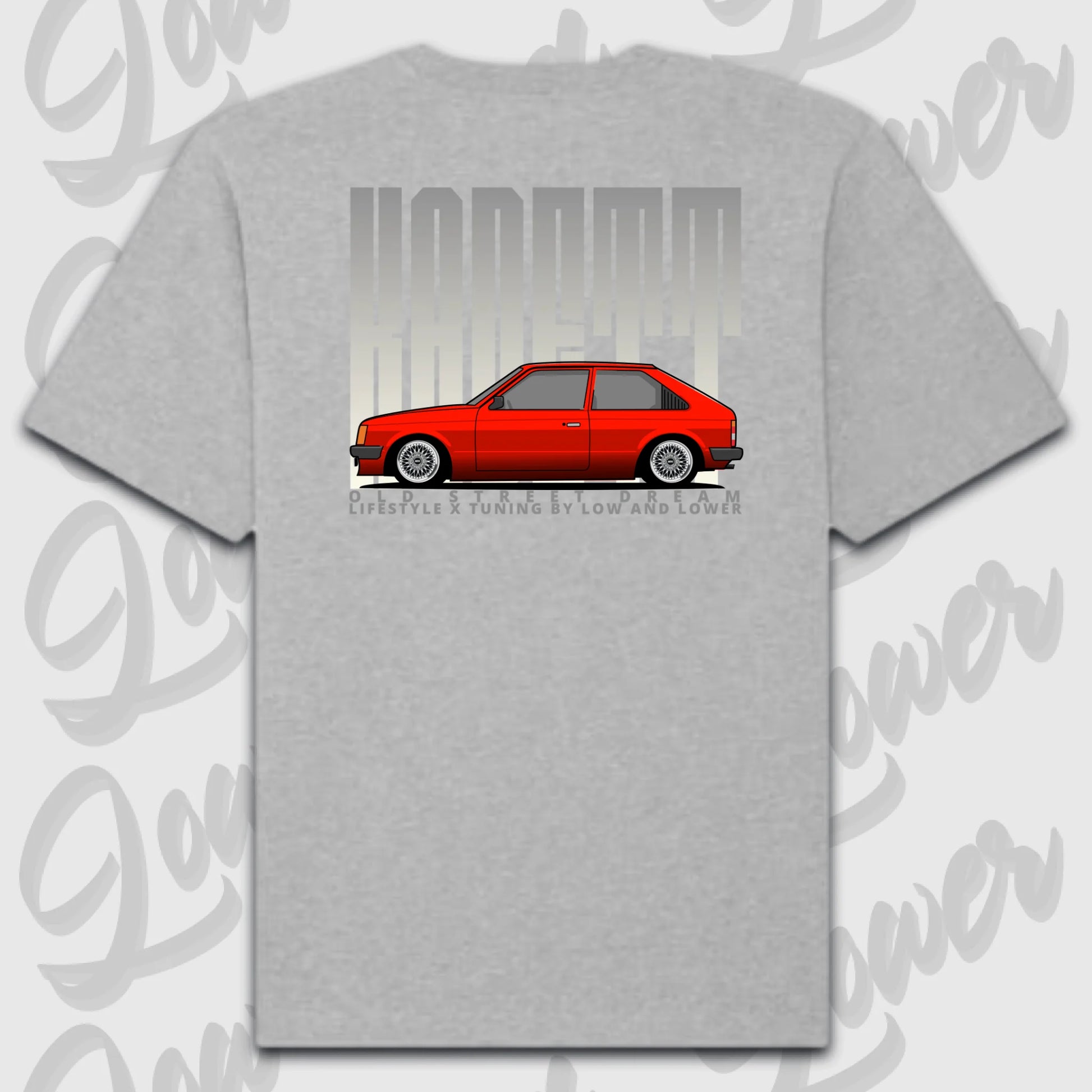 T-Shirt Personalisiert grau, VW, BMW, Mercedes, Audi