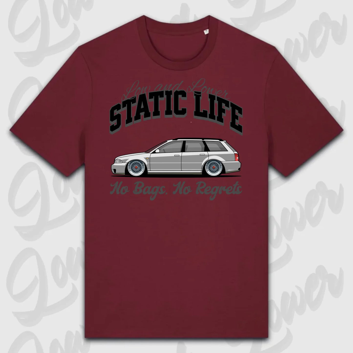 T-Shirt Tuning Cars, Personalisiert Rot, VW, BMW, Audi, Mercedes, Autos