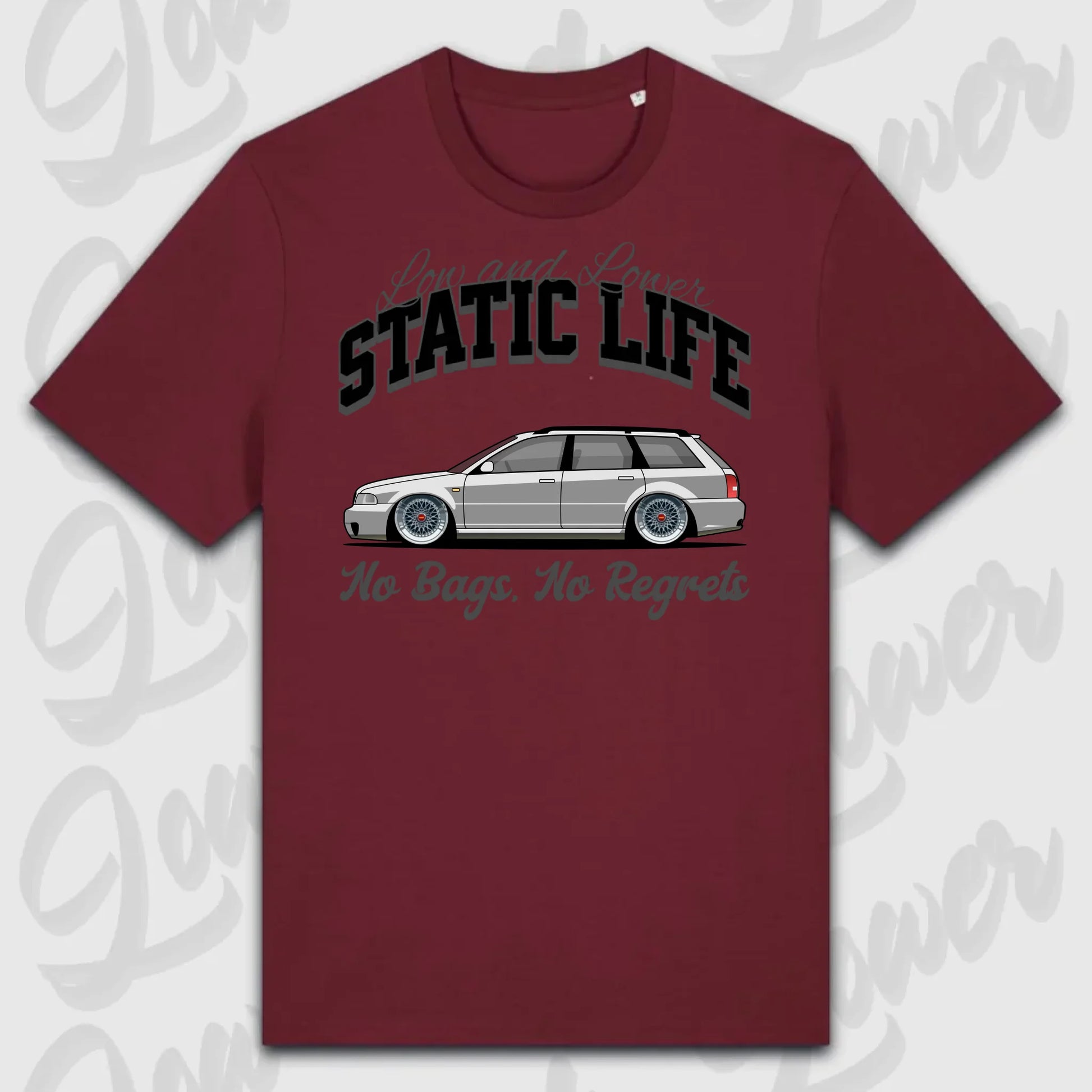 T-Shirt Tuning Cars, Personalisiert Rot, VW, BMW, Audi, Mercedes, Autos