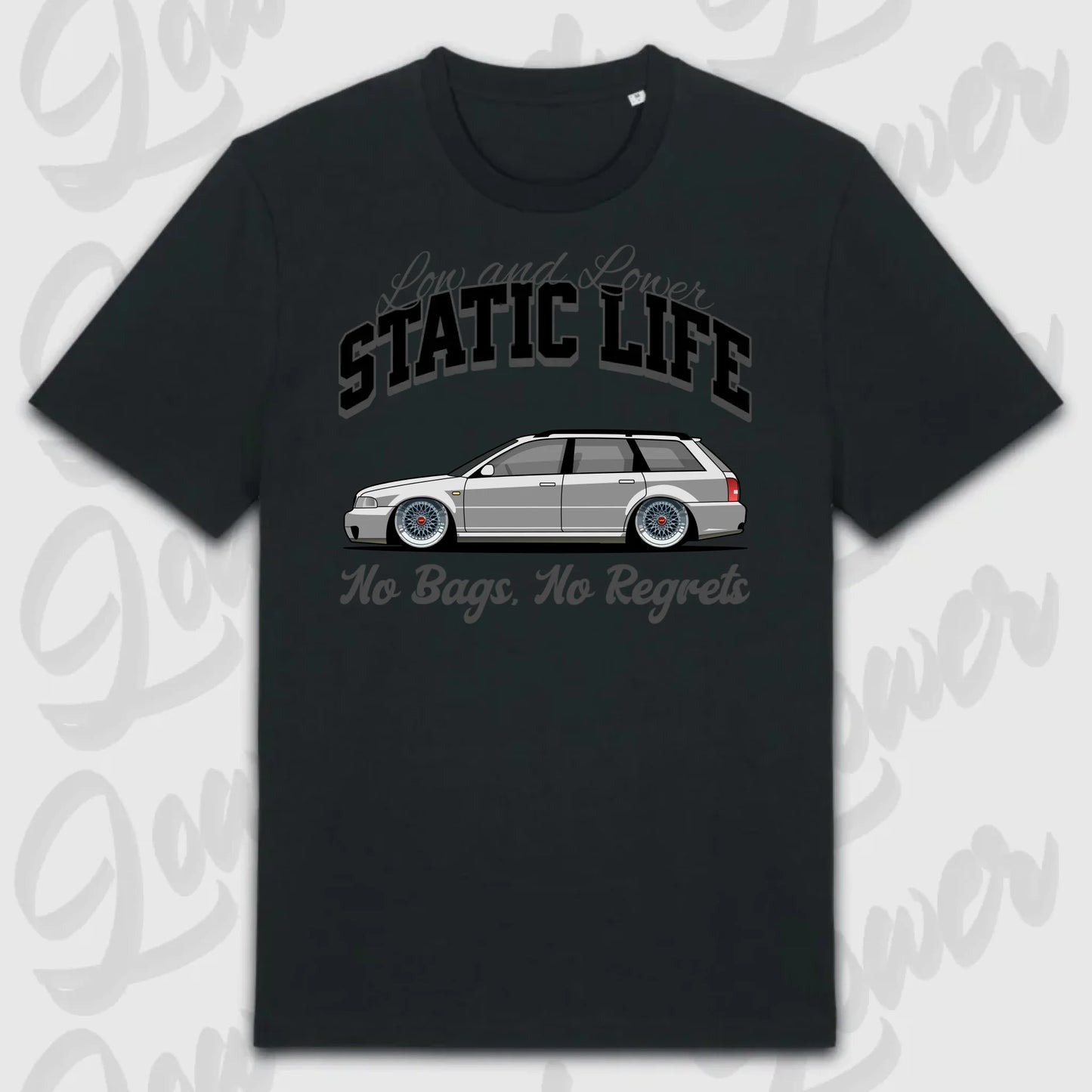 T-Shirt Tuning Cars, Personalisiert Schwarz, VW, BMW, Audi, Mercedes, Autos