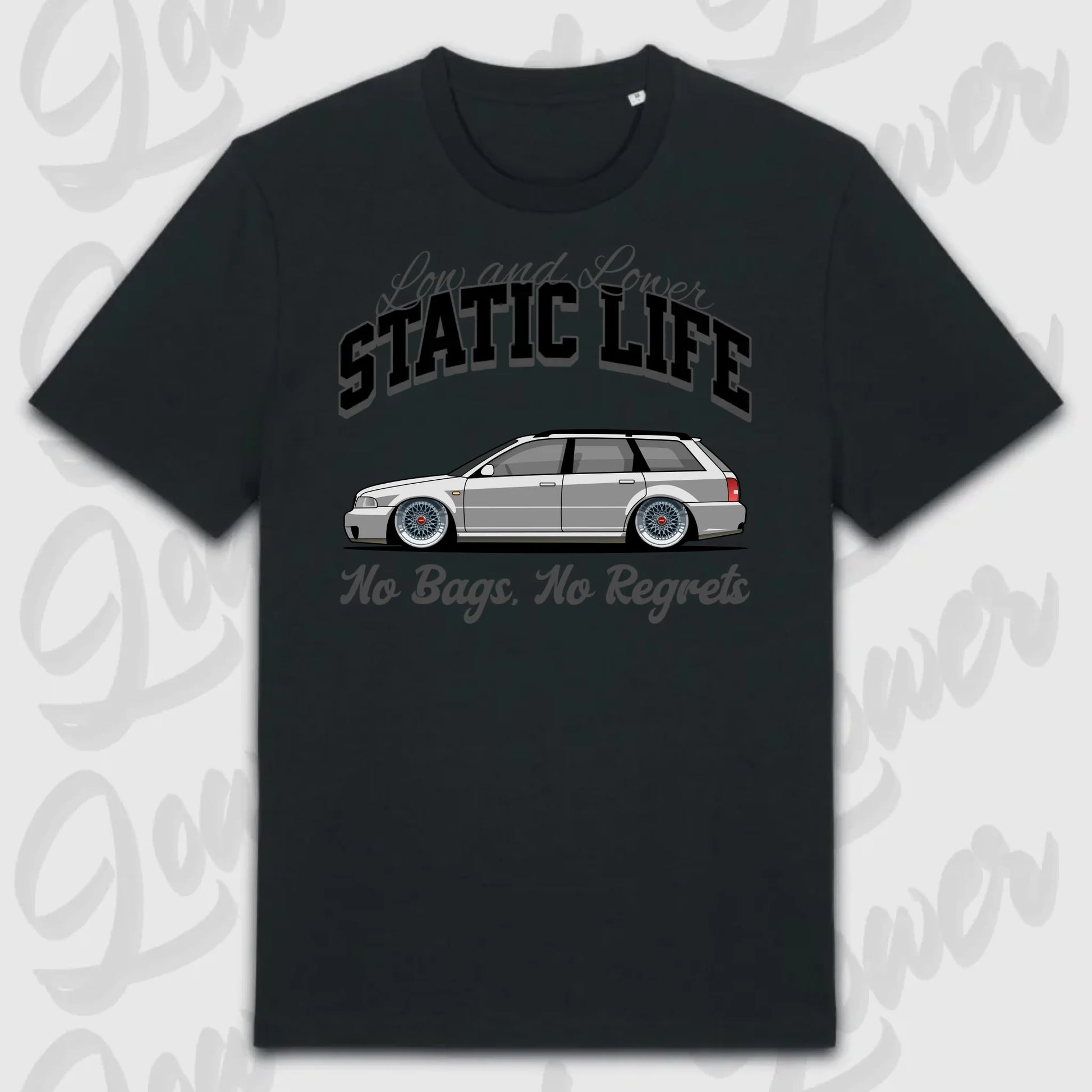 T-Shirt Tuning Cars, Personalisiert Schwarz, VW, BMW, Audi, Mercedes, Autos