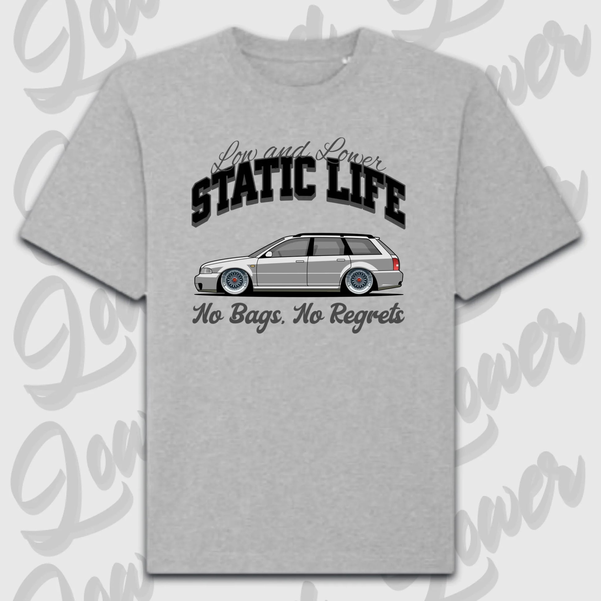 T-Shirt Personalisiert grau, VW, BMW, Mercedes, Audi