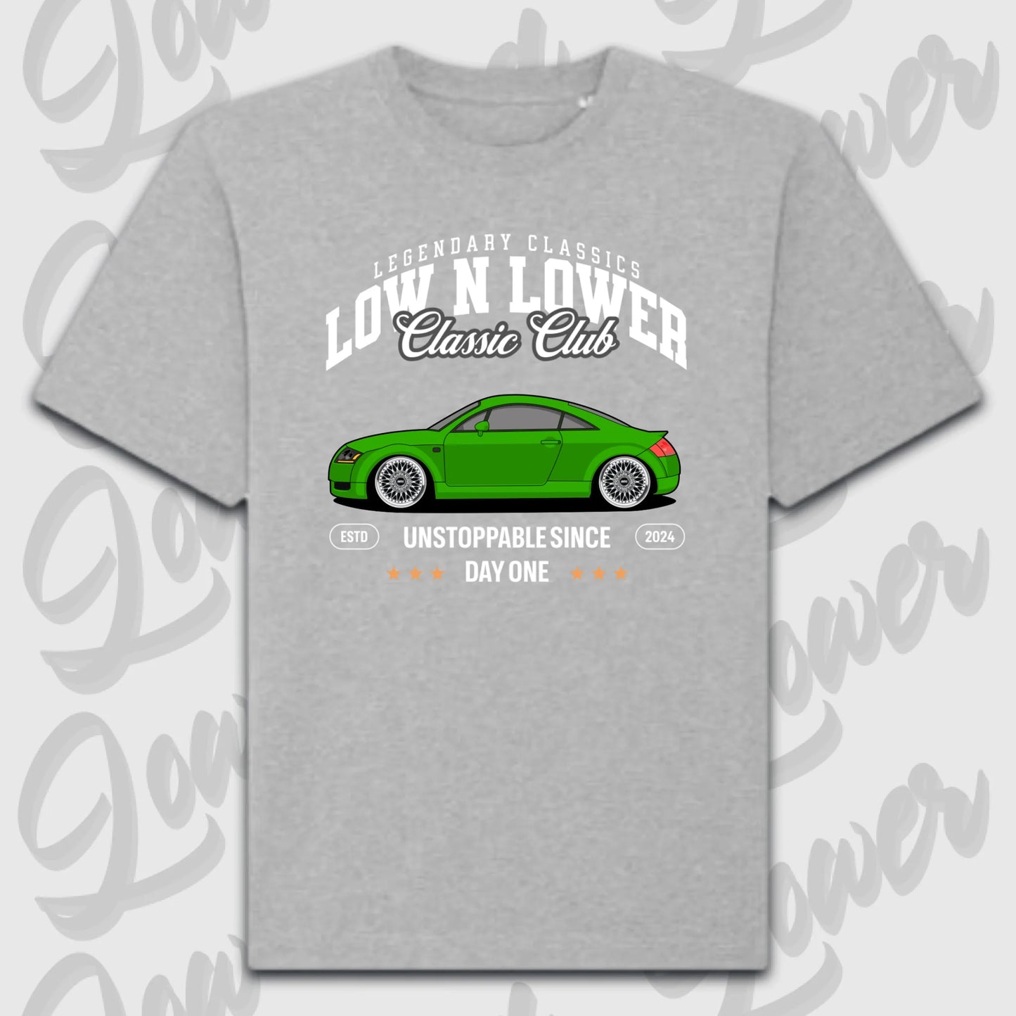T-Shirt Personalisiert grau, VW, BMW, Mercedes, Audi