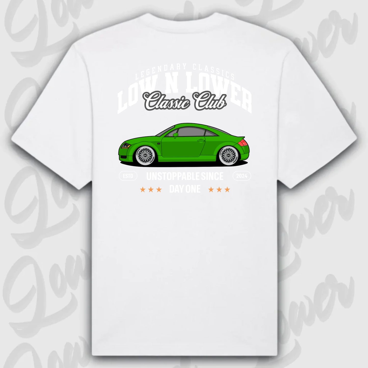 T-Shirt Personalisiert weiß, VW, BMW, Mercedes, Audi