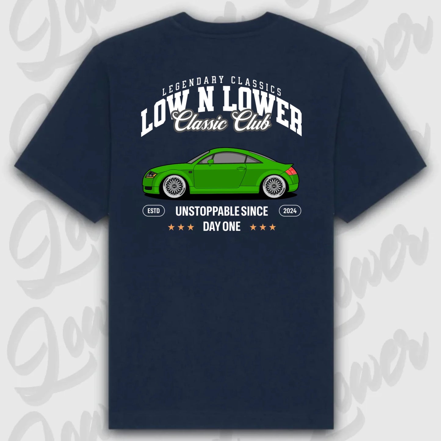 T-Shirt Personalisiert blau, VW, BMW, Mercedes, Audi