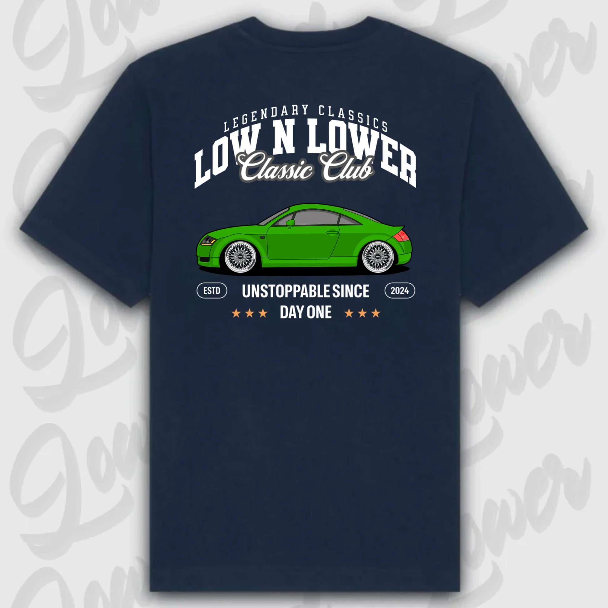 T-Shirt Personalisiert blau, VW, BMW, Mercedes, Audi