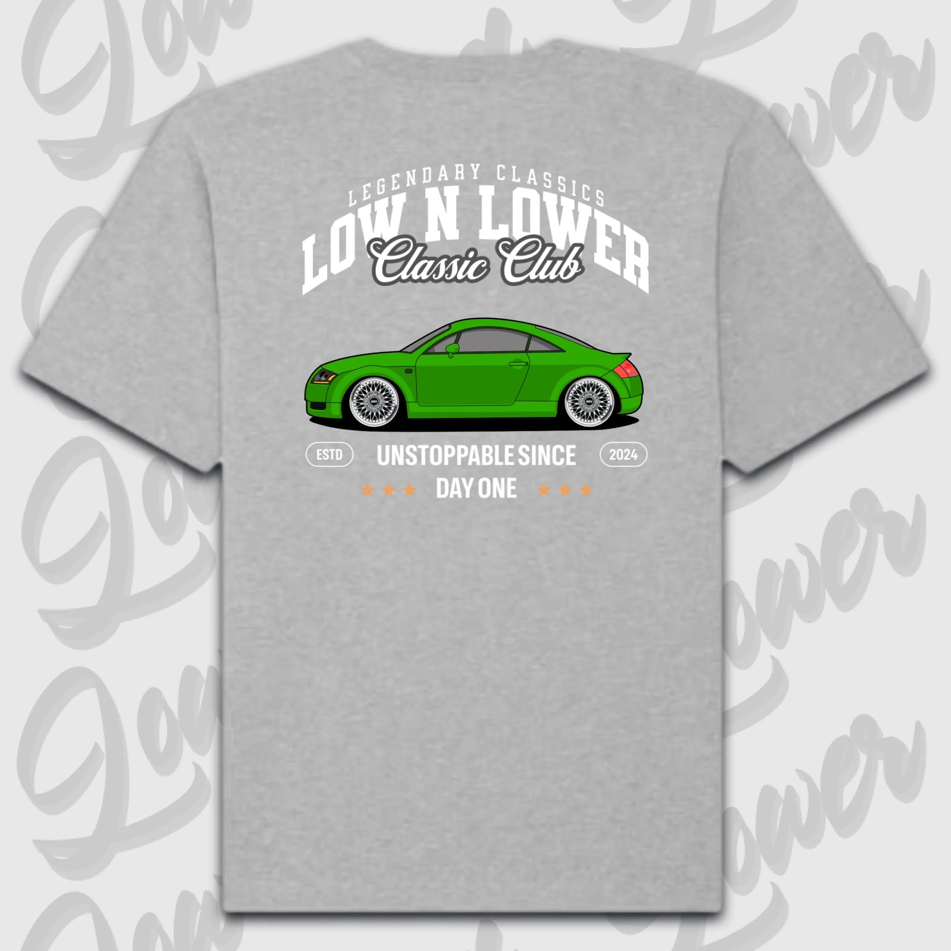 T-Shirt Personalisiert grau, VW, BMW, Mercedes, Audi