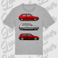 T-Shirt Tuning Cars, Personalisiert grau, VW, BMW, Audi, Mercedes, Autos
