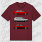 T-Shirt Tuning Cars, Personalisiert Rot, VW, BMW, Audi, Mercedes, Autos