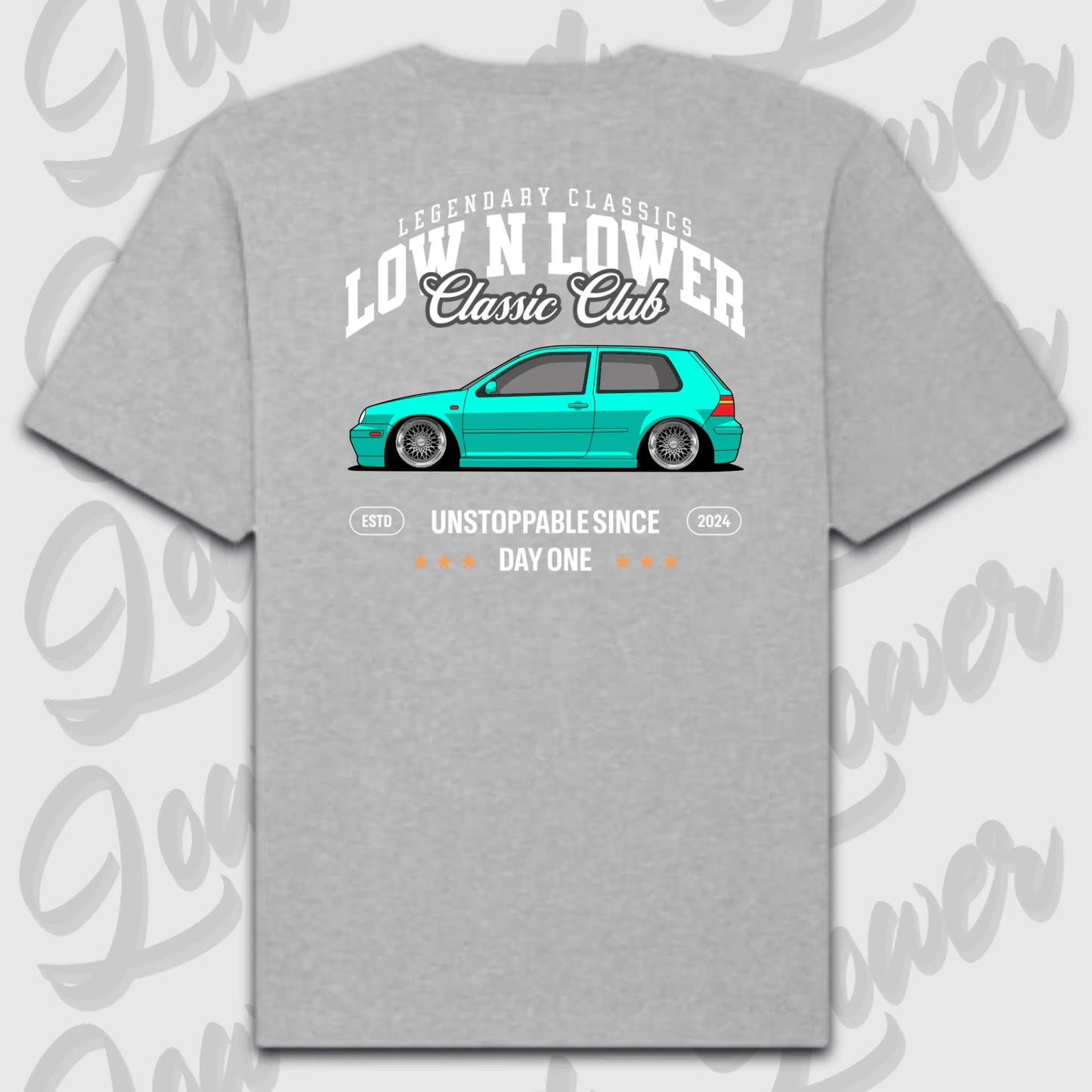 T-Shirt Personalisiert grau, VW, BMW, Mercedes, Audi