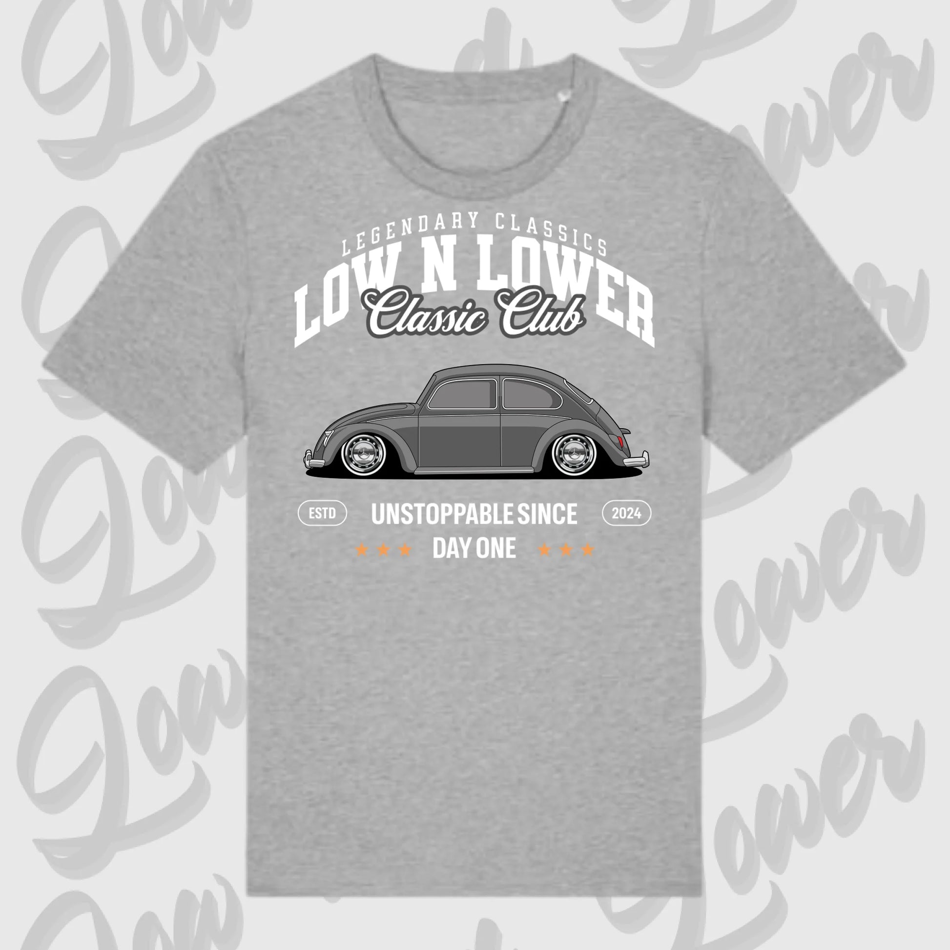 T-Shirt Tuning Cars, Personalisiert grau, VW, BMW, Audi, Mercedes, Autos
