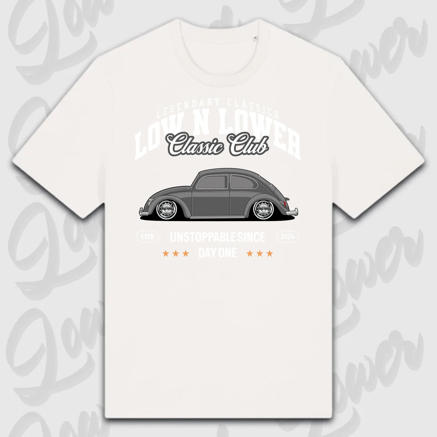T-Shirt Tuning Cars, Personalisiert Weiß, VW, BMW, Audi, Mercedes, Autos
