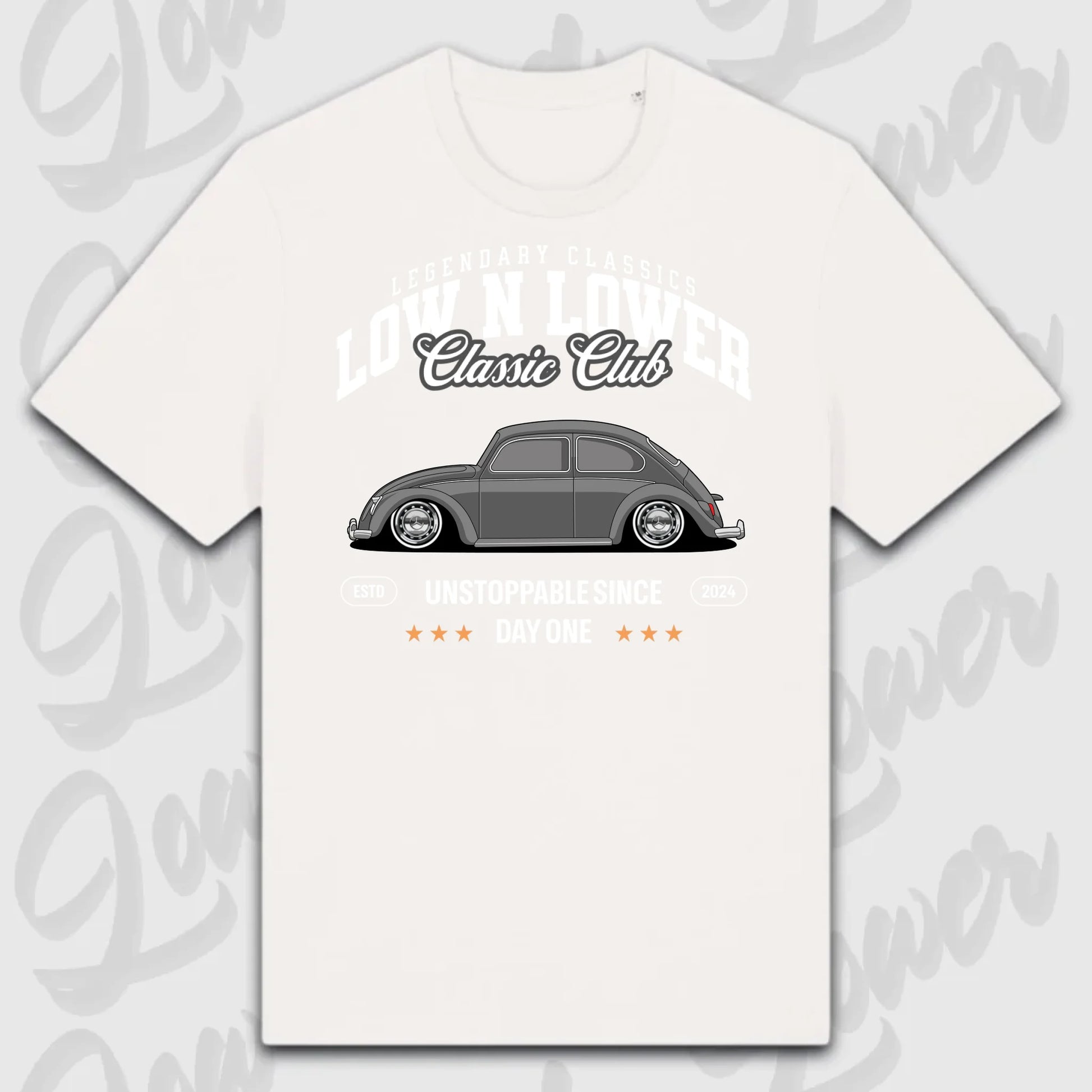 T-Shirt Tuning Cars, Personalisiert Weiß, VW, BMW, Audi, Mercedes, Autos