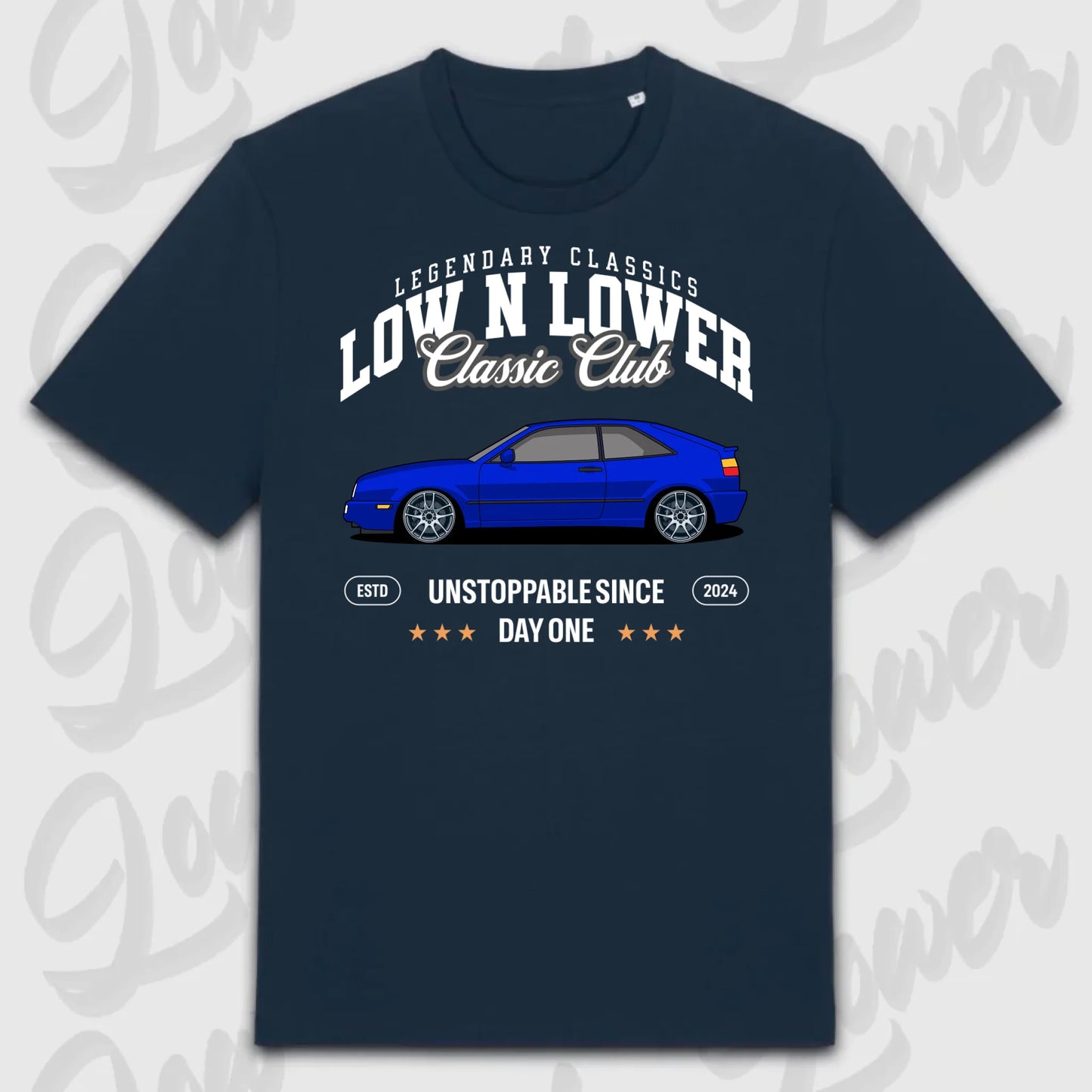 T-Shirt Tuning Cars, Personalisiert Blau, VW, BMW, Audi, Mercedes, Autos