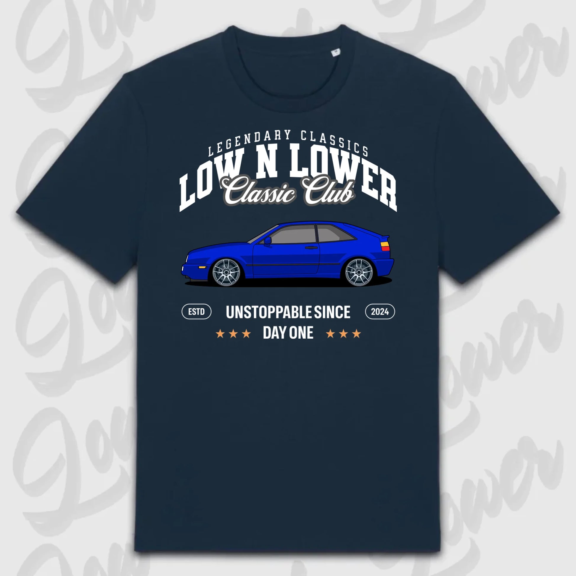 T-Shirt Tuning Cars, Personalisiert Blau, VW, BMW, Audi, Mercedes, Autos