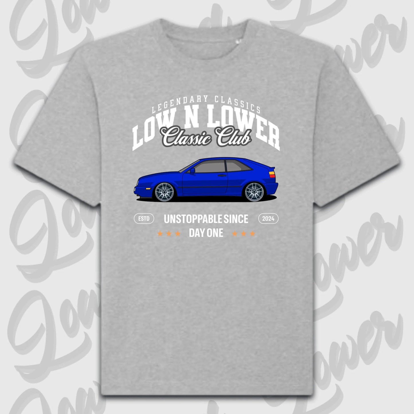 T-Shirt Personalisiert grau, VW, BMW, Mercedes, Audi