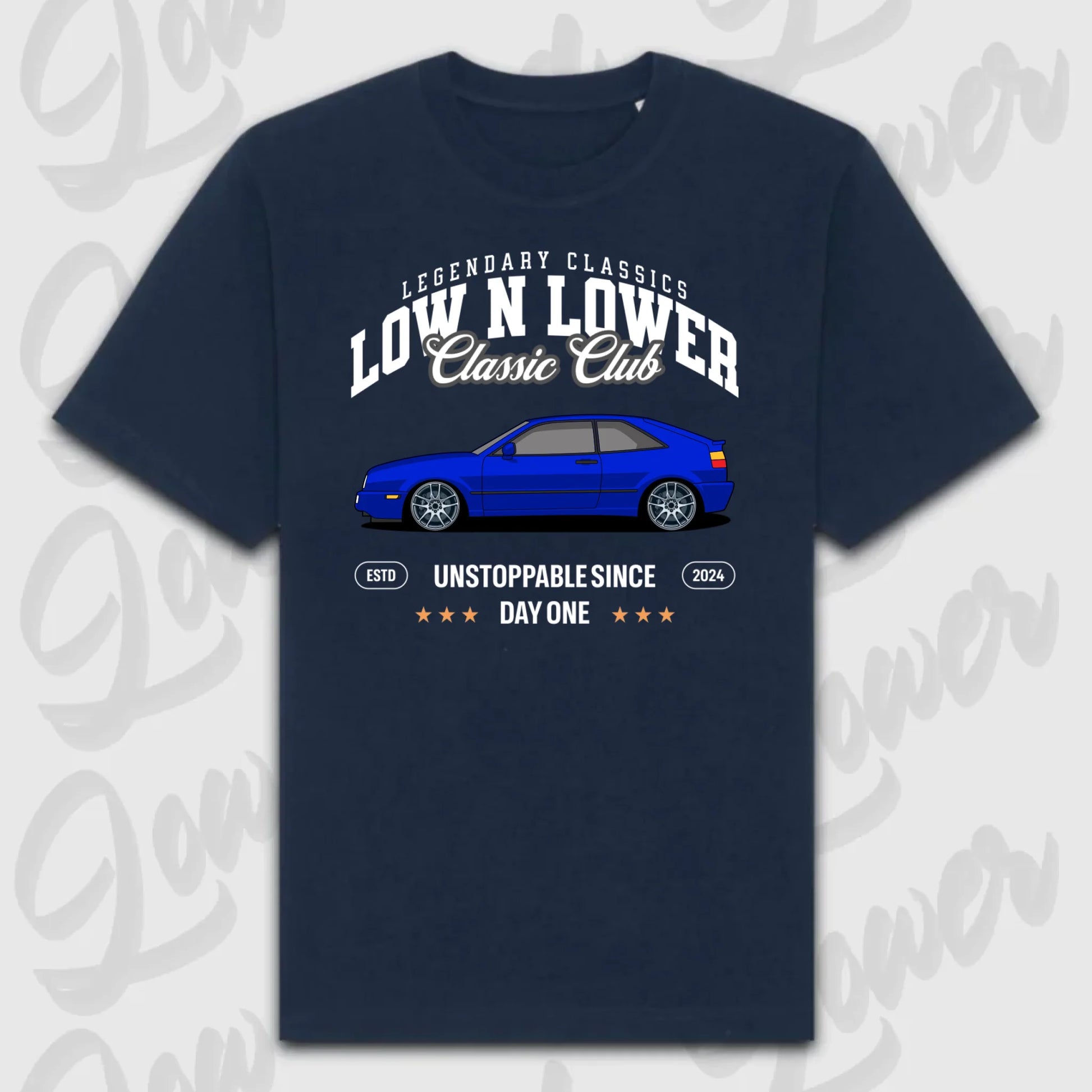 T-Shirt Personalisiert blau, VW, BMW, Mercedes, Audi