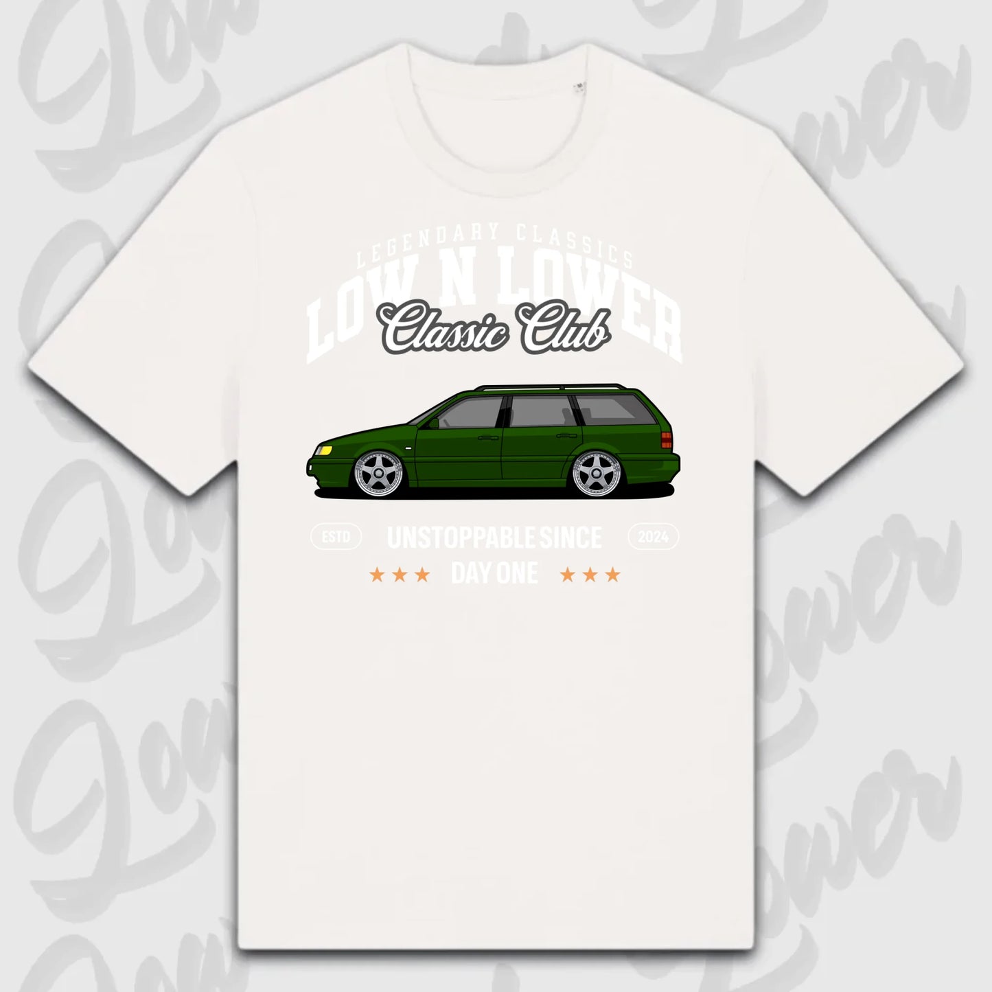 T-Shirt Tuning Cars, Personalisiert Weiß, VW, BMW, Audi, Mercedes, Autos