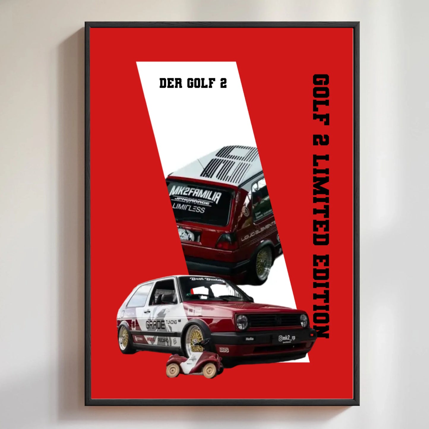 Personalisiertes Auto Poster für Garage oder Zimmer